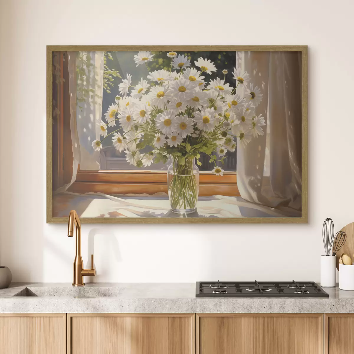 Plakat Stokrotki przy oknie f43171