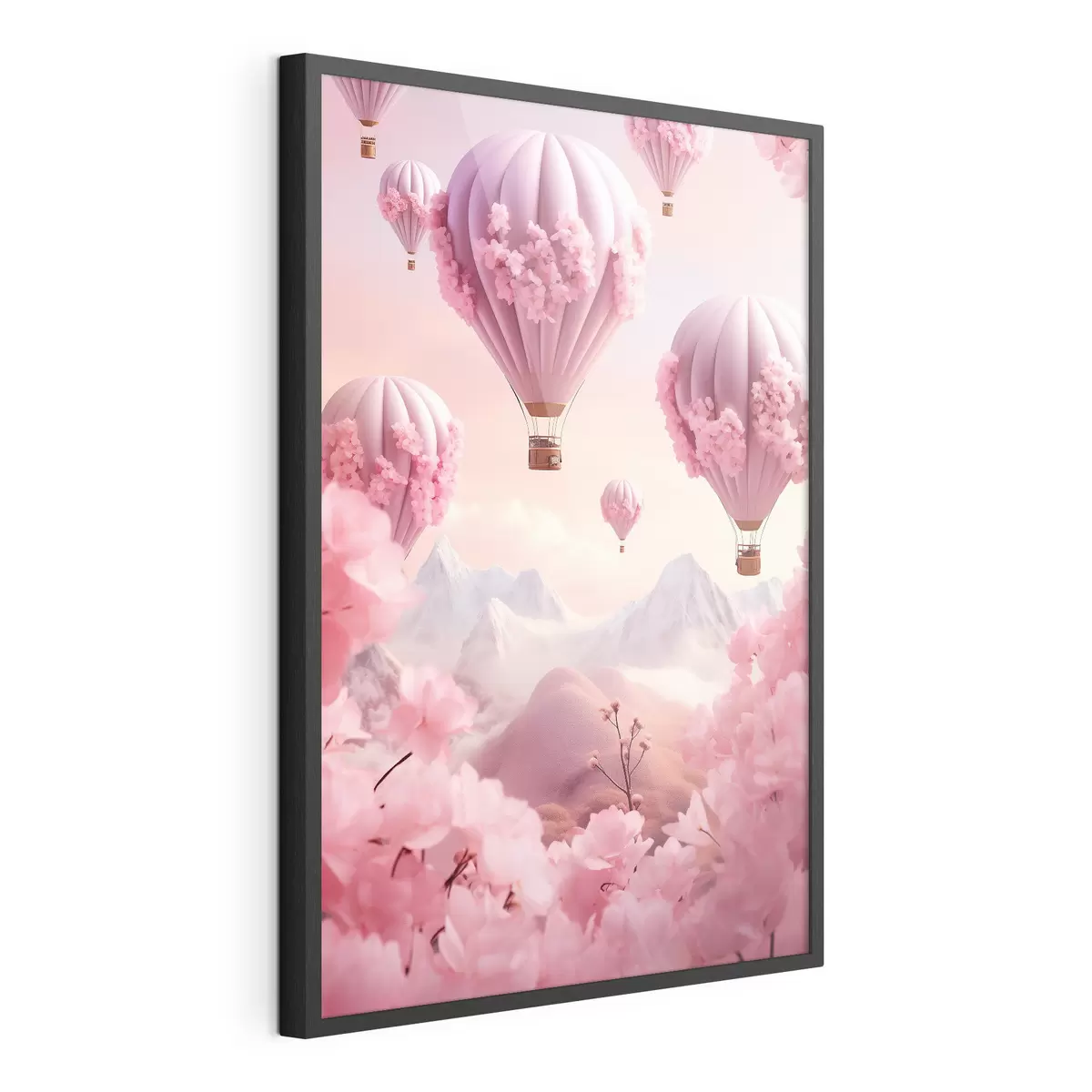 Plakat Różowe balony w górach f43121