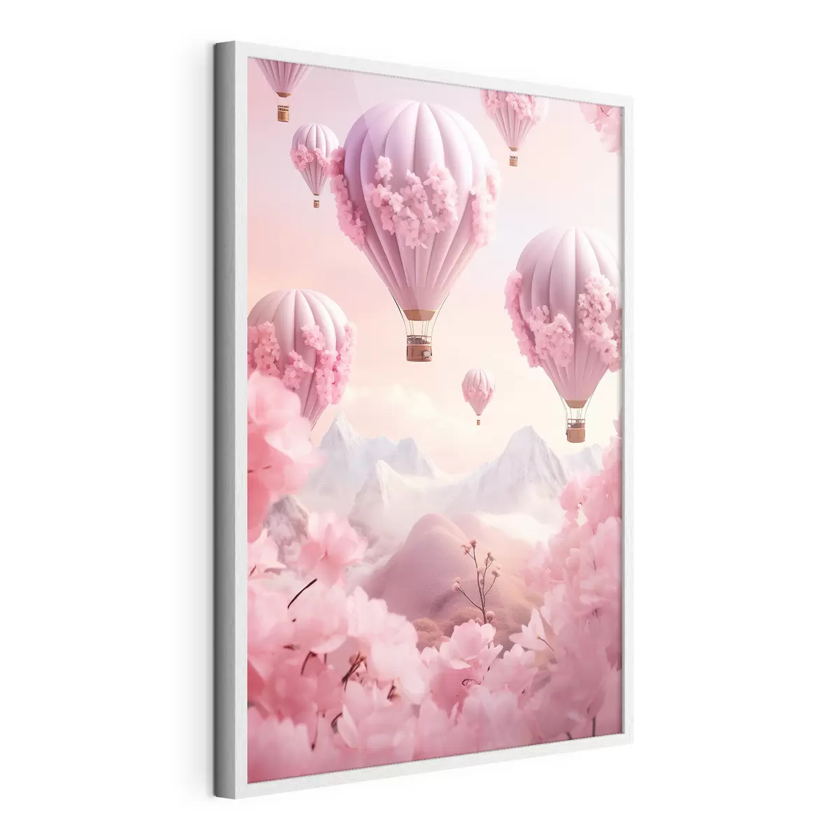 Plakat Różowe balony w górach f43121
