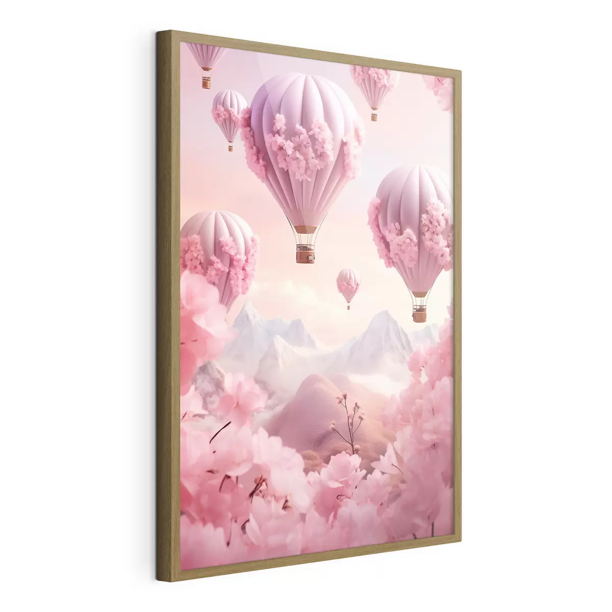 Plakat Różowe balony w górach f43121
