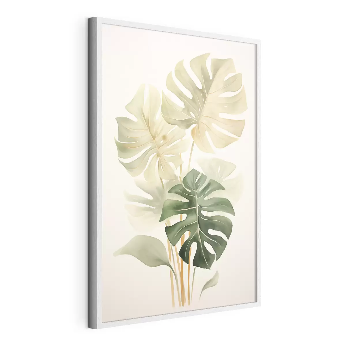 Plakat Liście Monstera, imitacja akwareli f43209