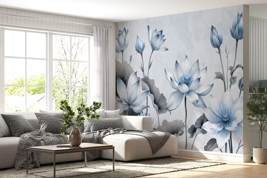 Fototapeta Malowane lotosy w03332v1