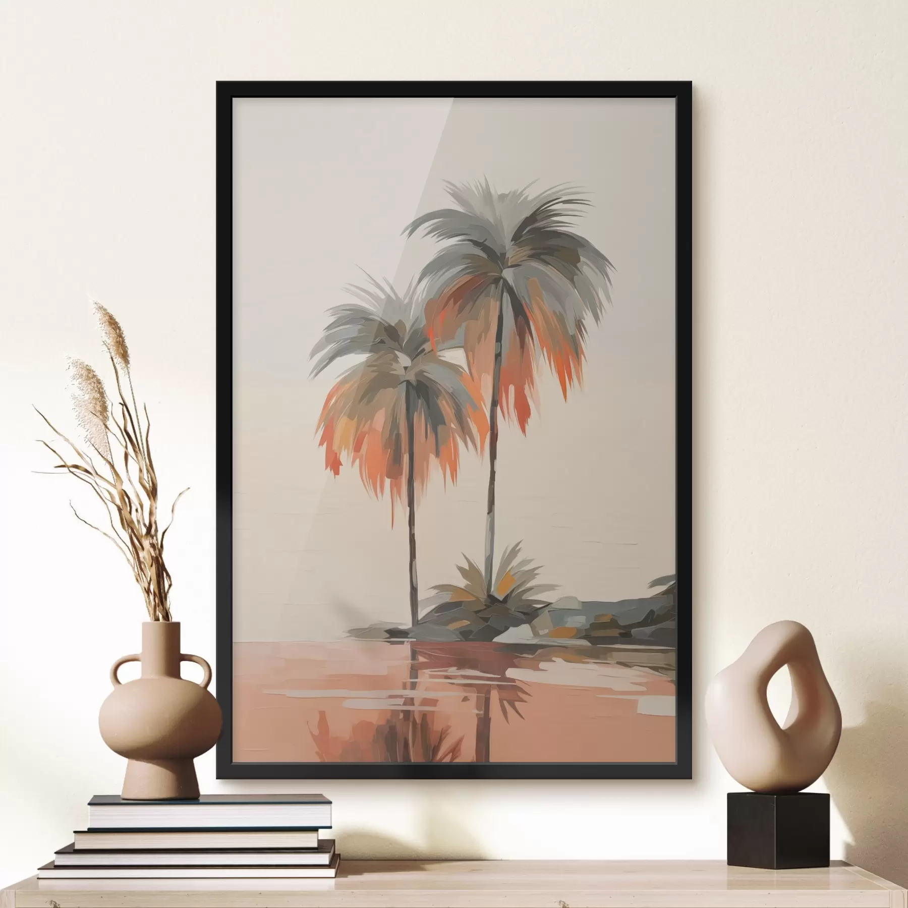 Fototapeta Palmy imitujące pociągnięcia pędzla f43230