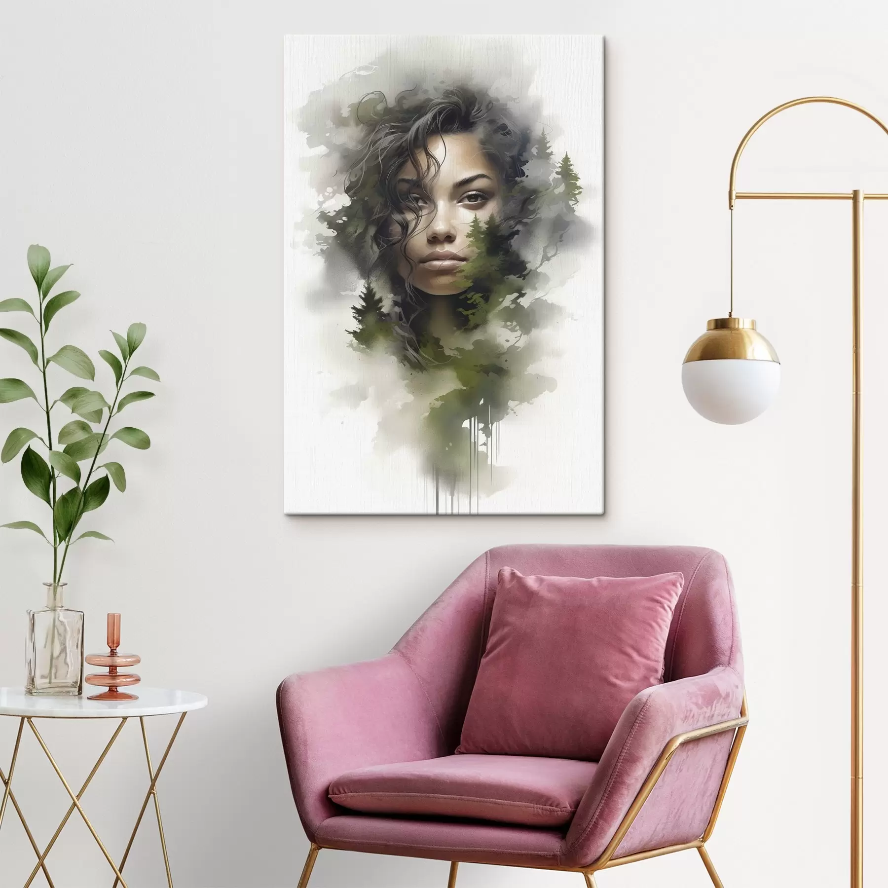 Obraz Ludzie, abstrakcyjny obraz lasu s43259