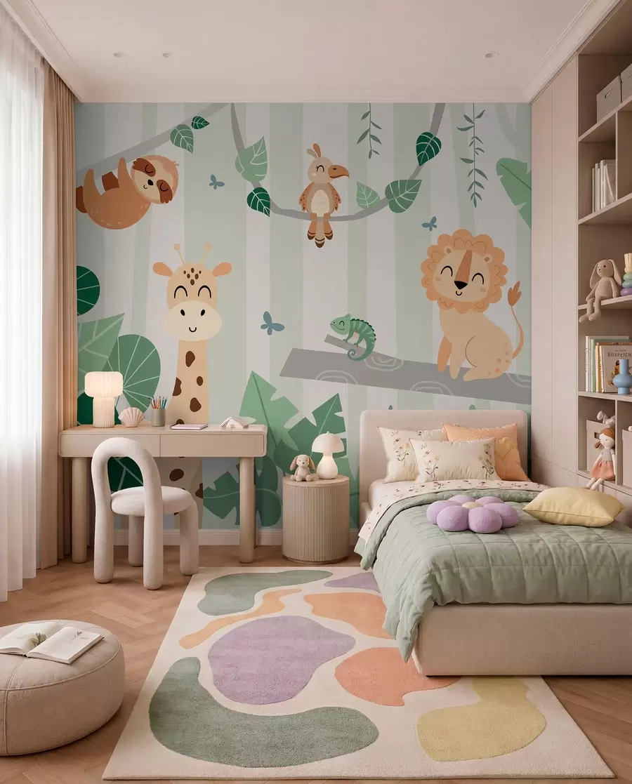 Fototapeta Przyjaciele safari na drzewach w03376v1