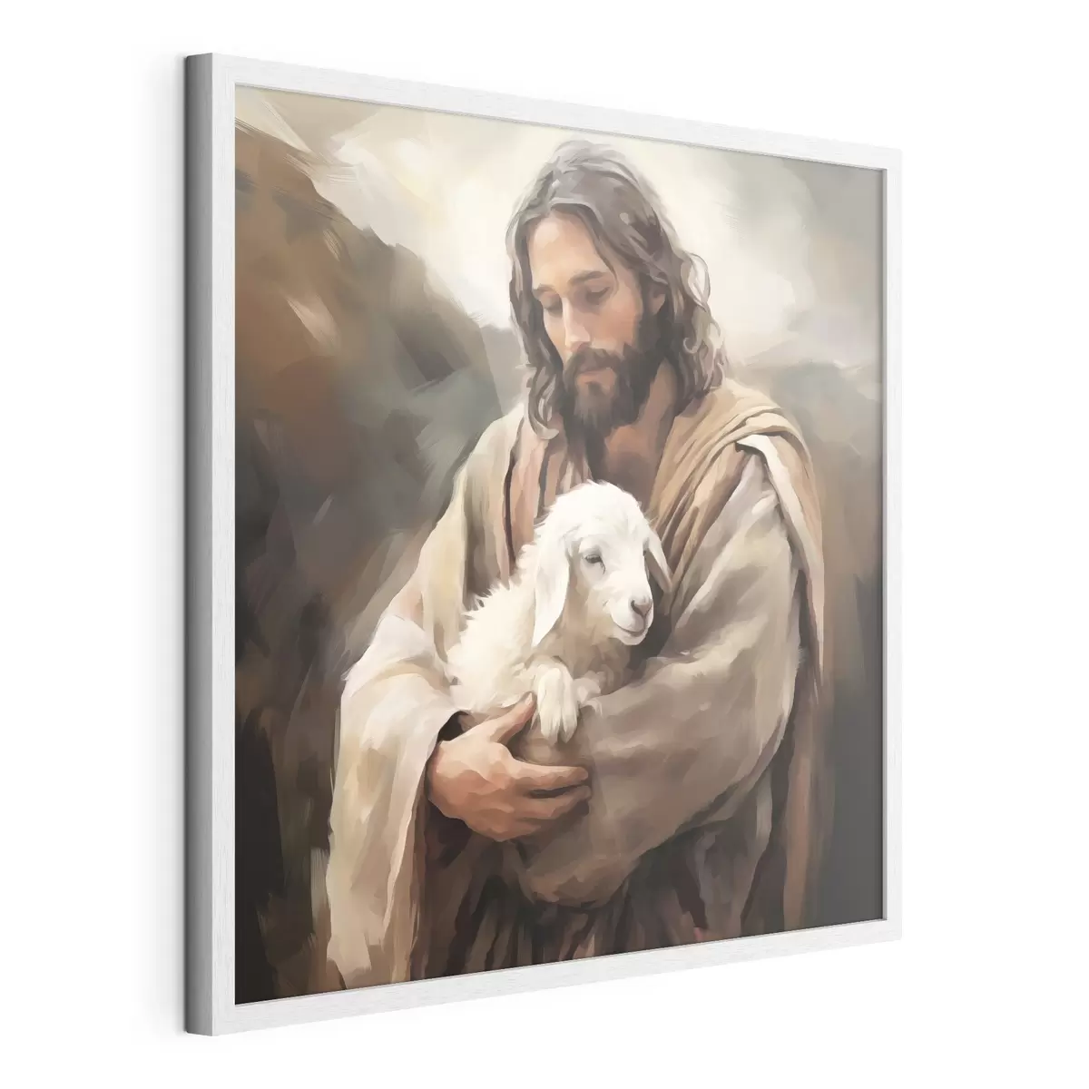 Plakat Jezus z barankiem f43356