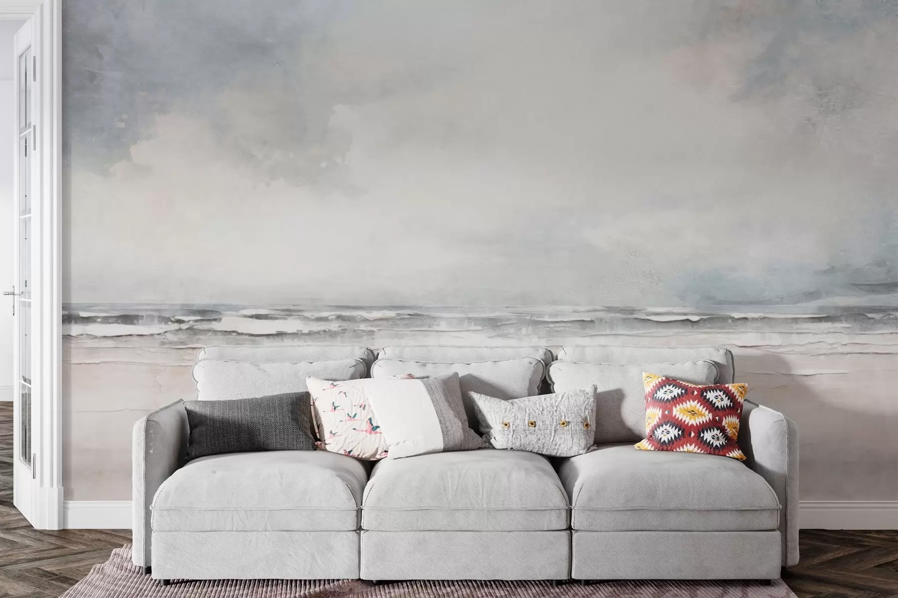 Fototapeta Abstrakcyjny horyzont spotkania nieba i morza w03441