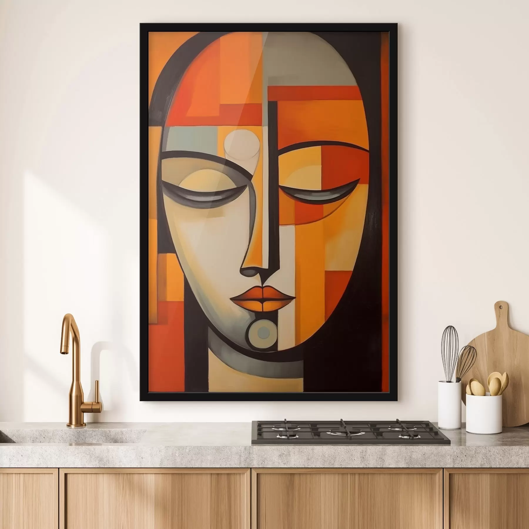 Fototapeta Geometryczny portret w modernistycznym stylu f43412