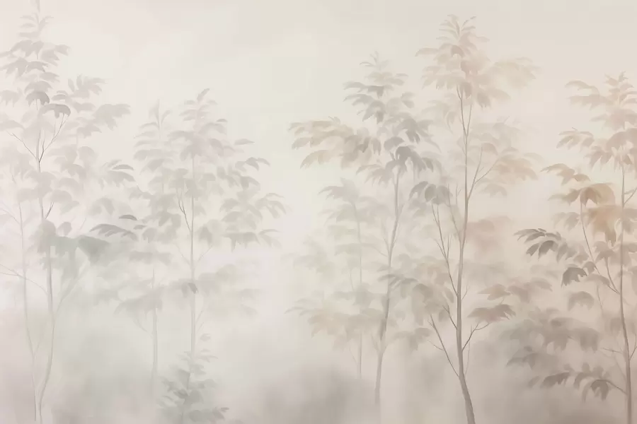 Fototapeta Drzewa imitacja akwareli ciepłe kolory w03474