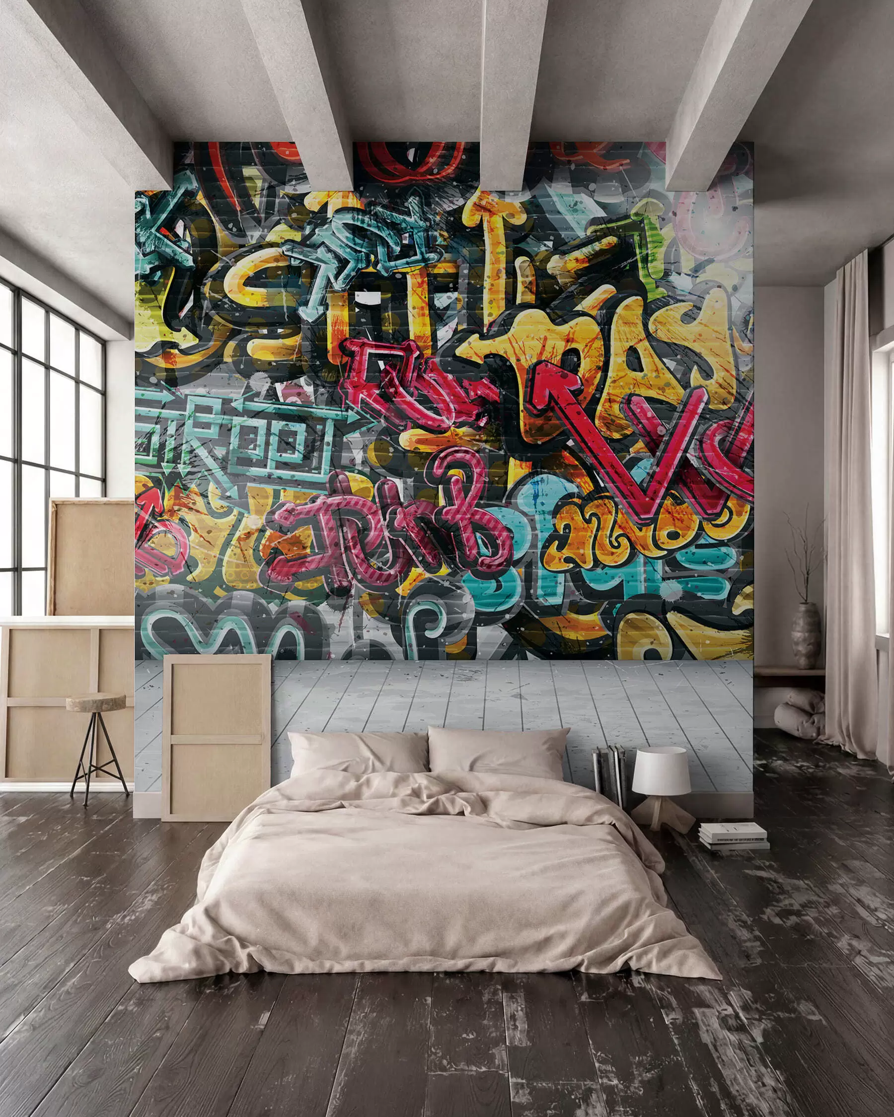 Fototapeta Graffiti pełne koloru u56045