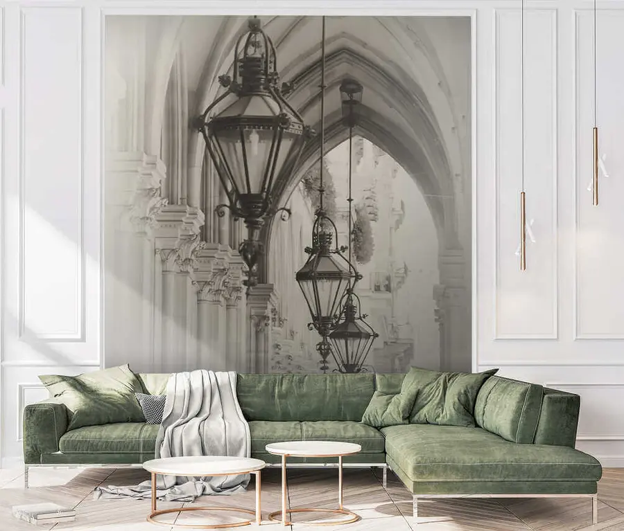 Fototapeta Zielony, naturalny krajobraz e pień u57433