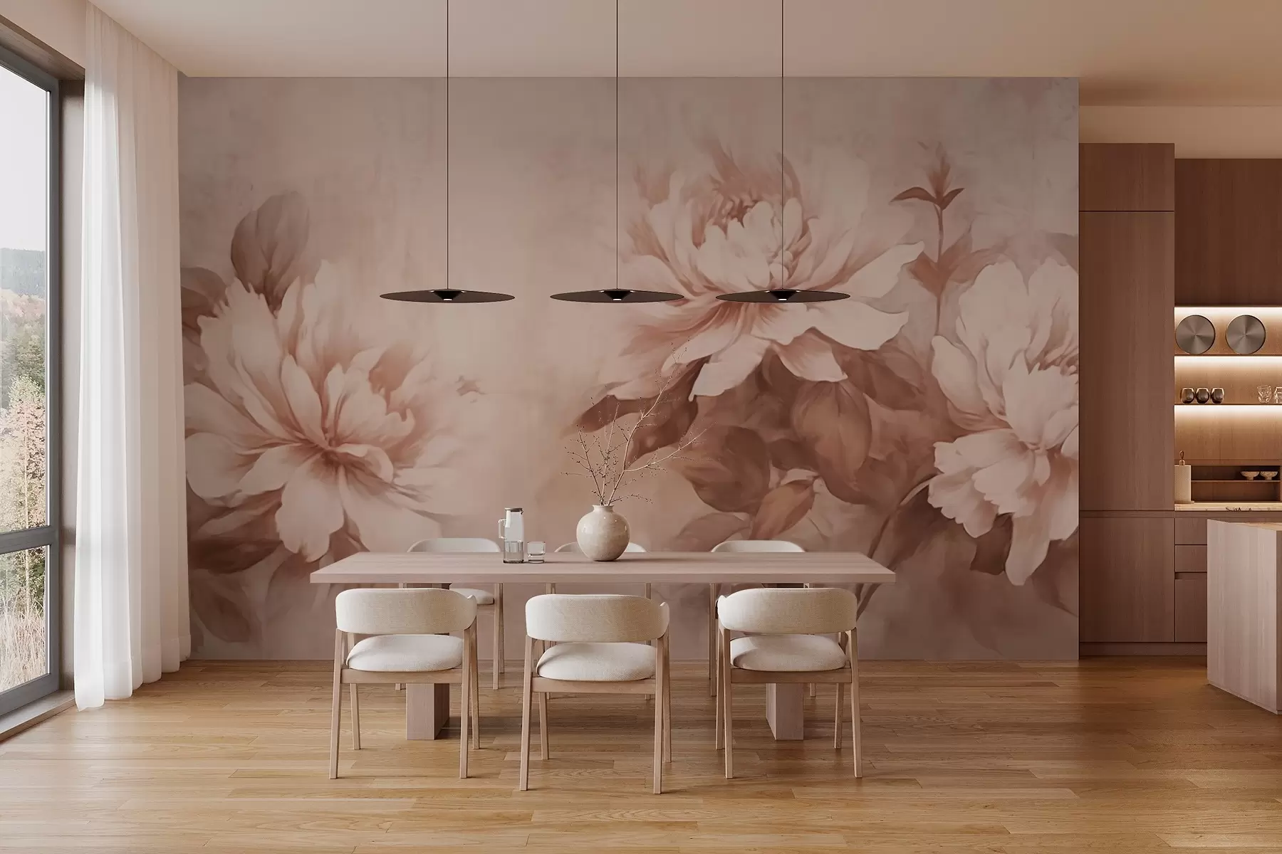 Fototapeta Kompozycja kwiatowa w stylu vintage w03514