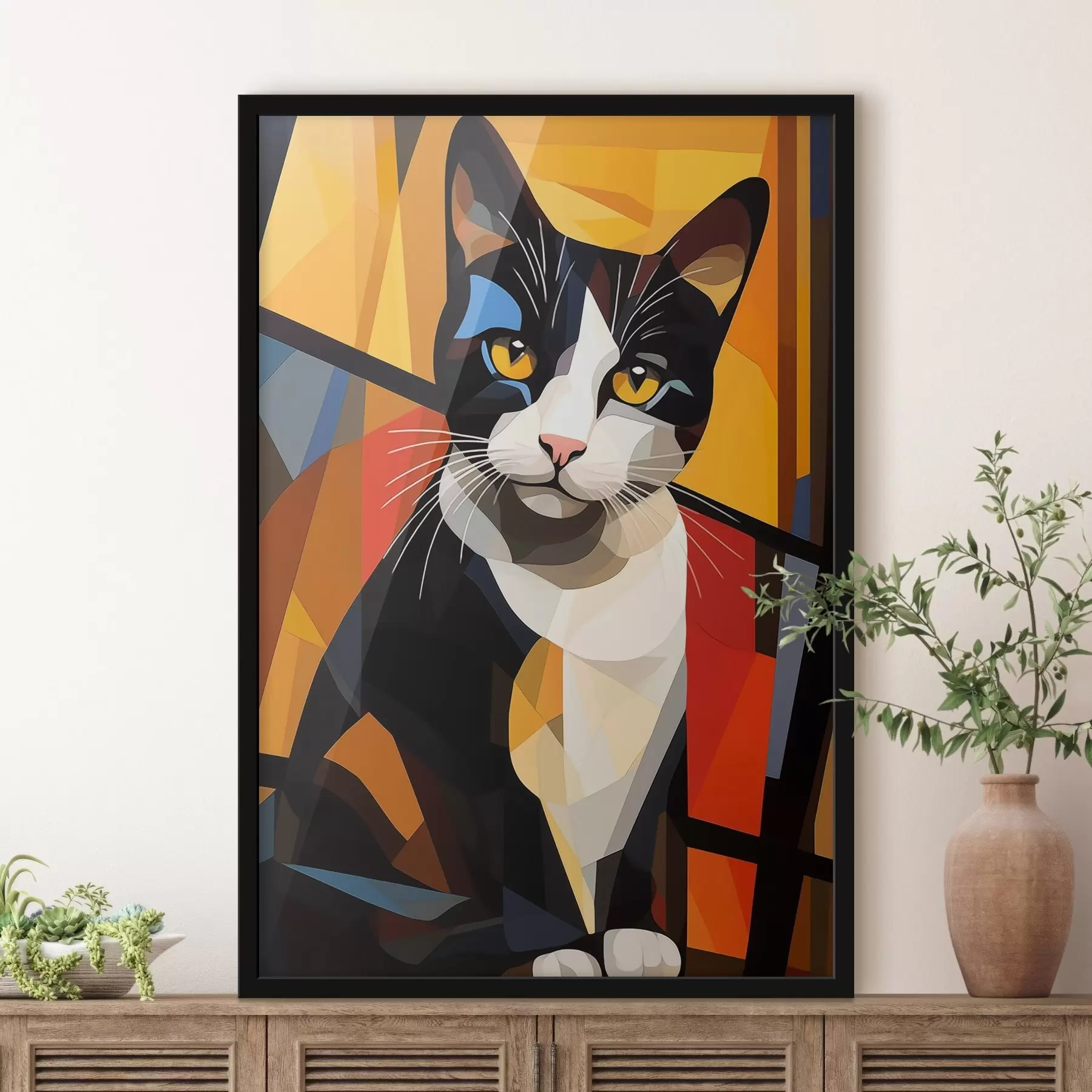 Fototapeta Geometryczne twarze f43528