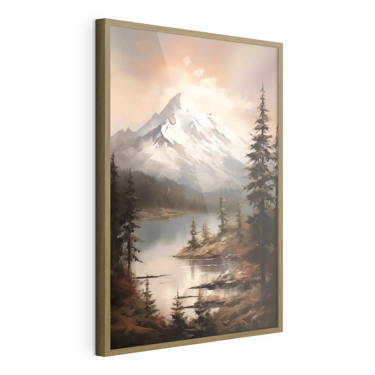 Plakat Naturalny widok na góry, rzekę f43543