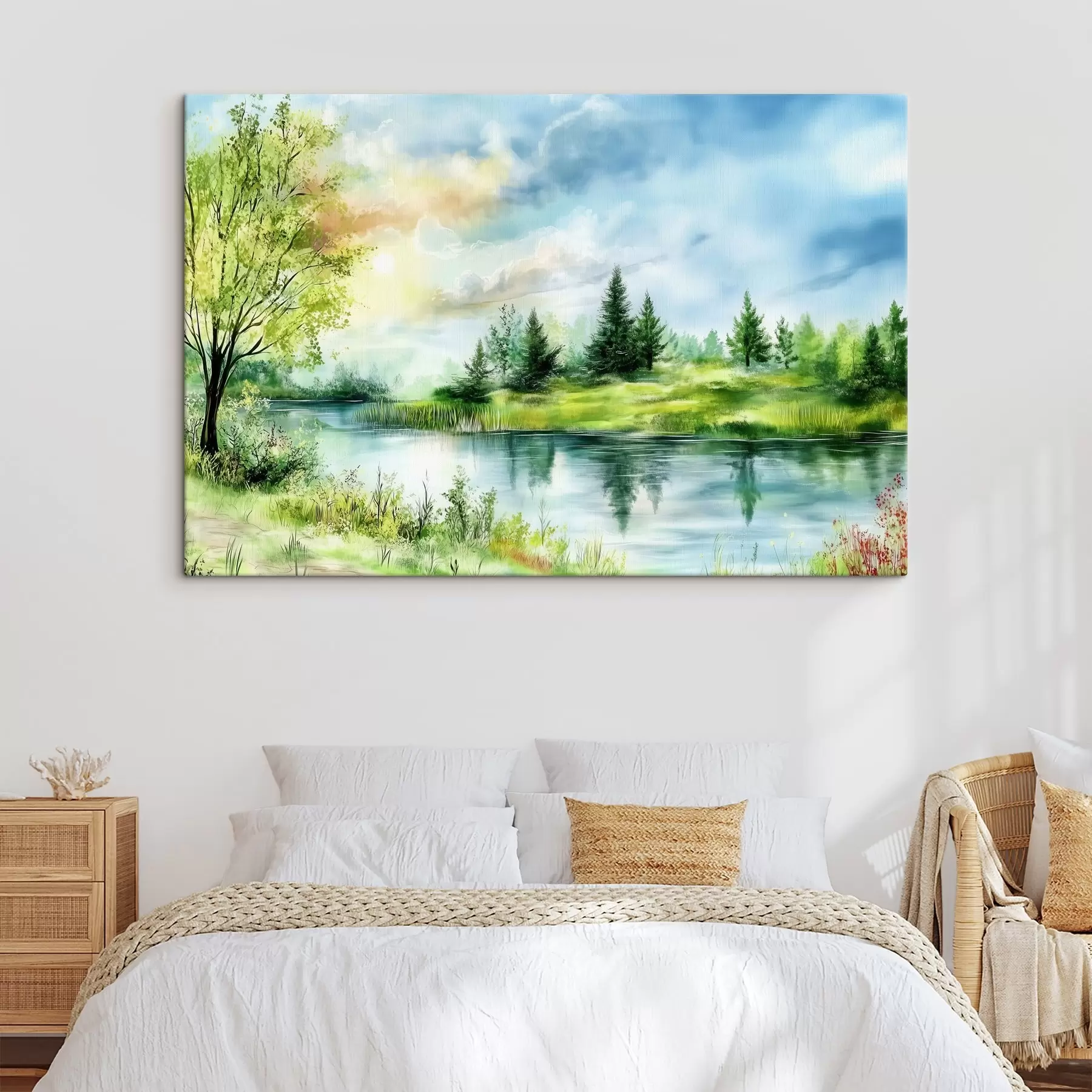 Obraz Piękny widok na jezioro s43923