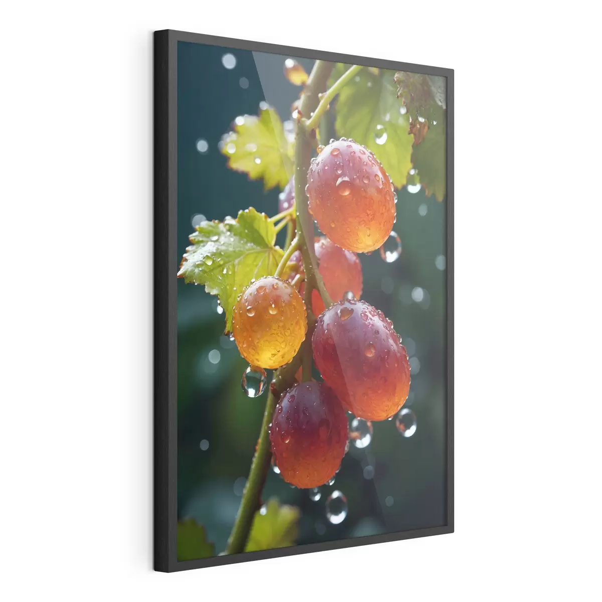 Plakat Winogrona z kroplami rosy f43872