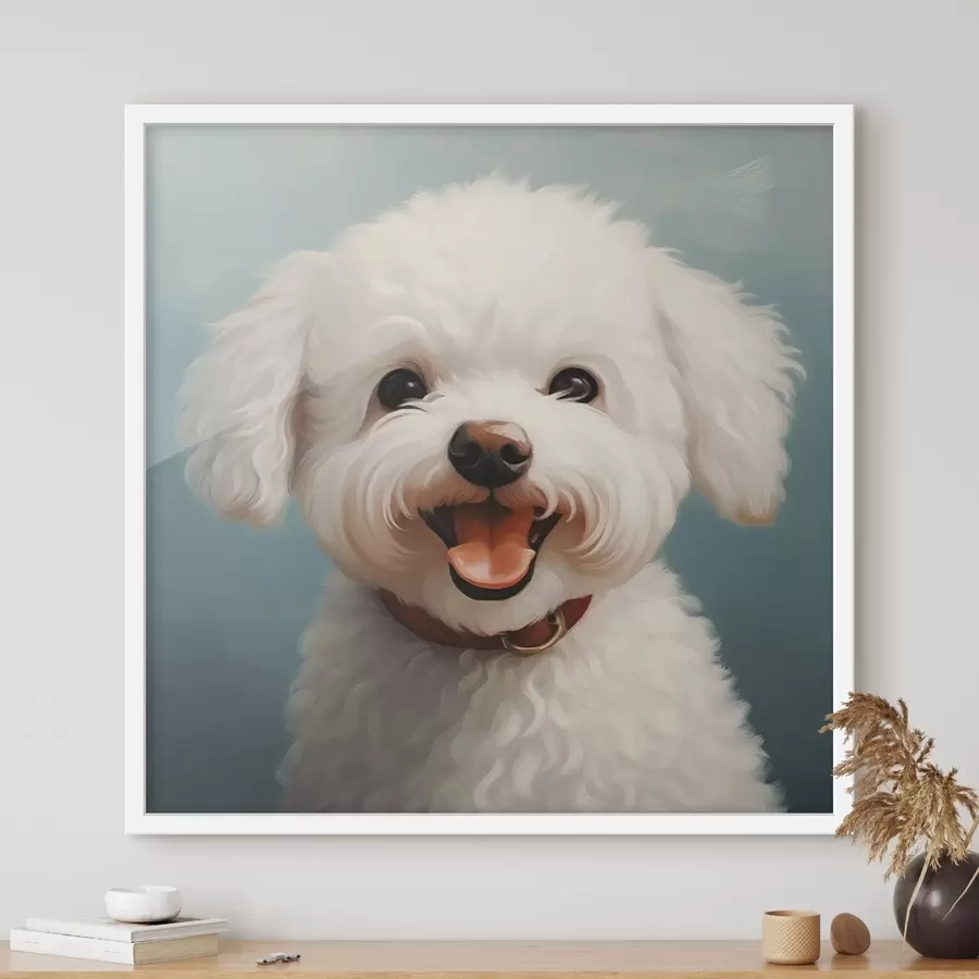 Fototapeta Wesoły biały pies f43935
