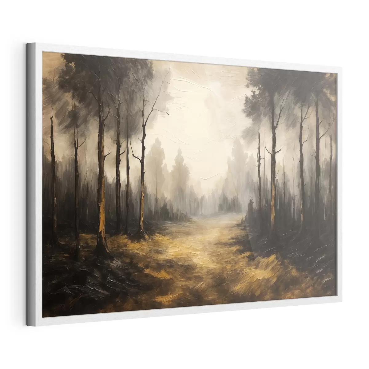 Plakat Czarny las w stylu malarstwa akrylowego f43448