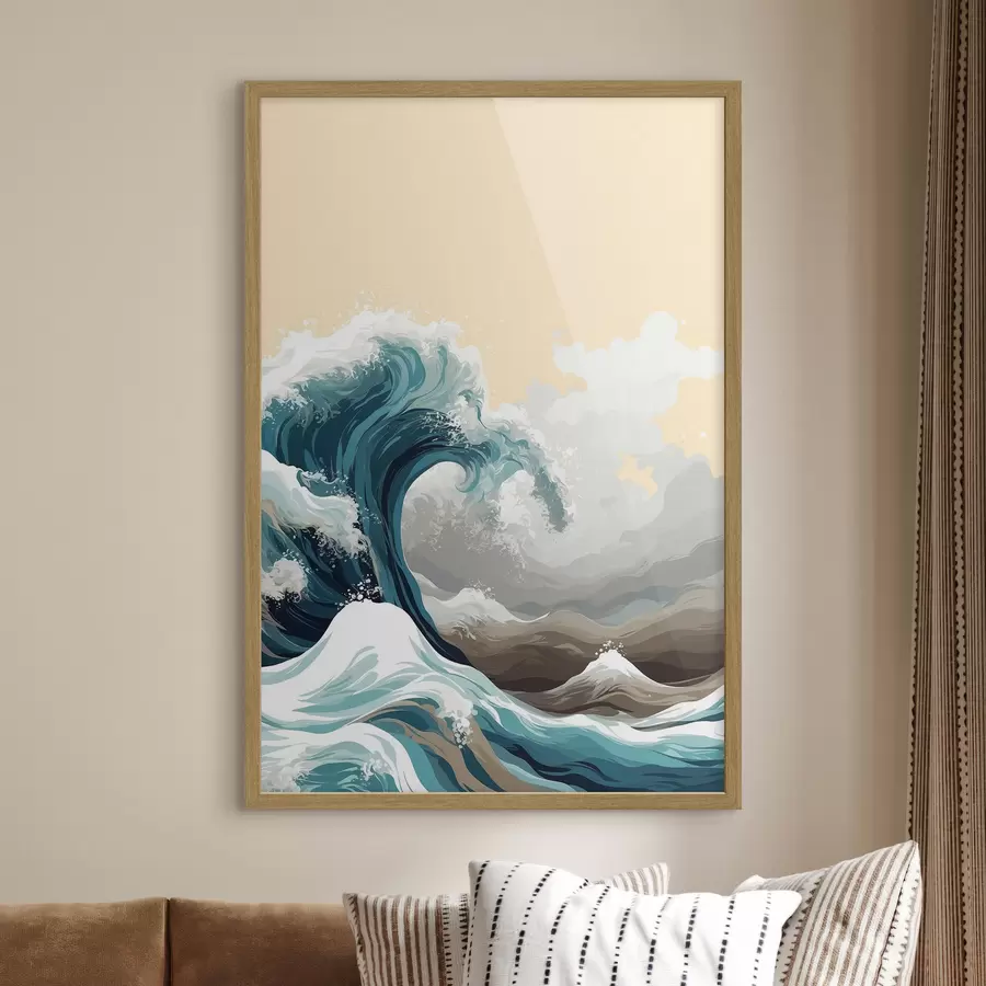 Fototapeta Tsunami w stylu wektorowym f43455