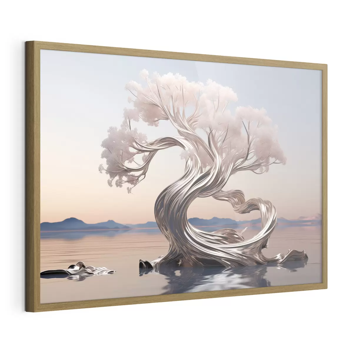 Plakat Metalowe drewno f43945