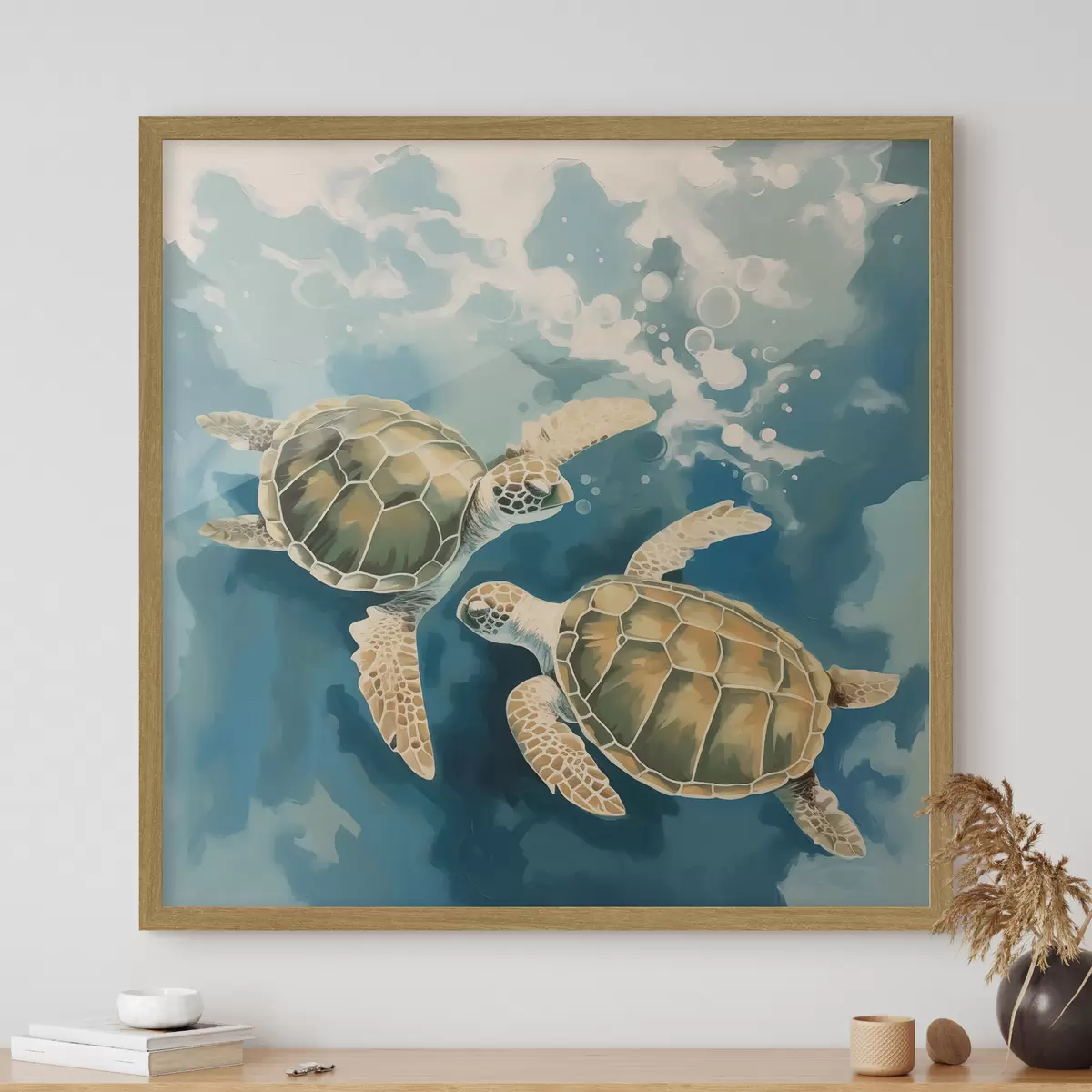 Plakat Żółwie pływają f44034