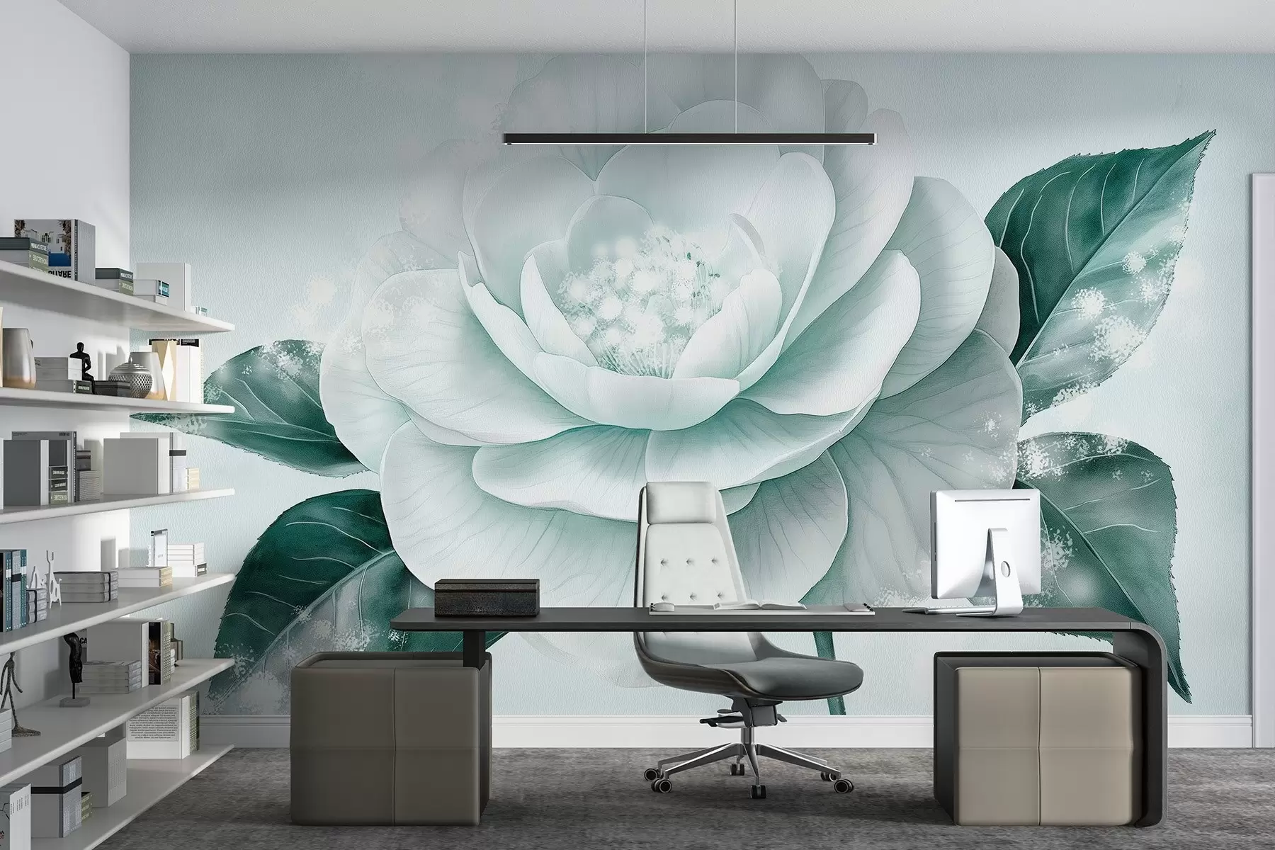 Fototapeta Piękny kwiat piwonii w niebieskich kolorach w03757v1