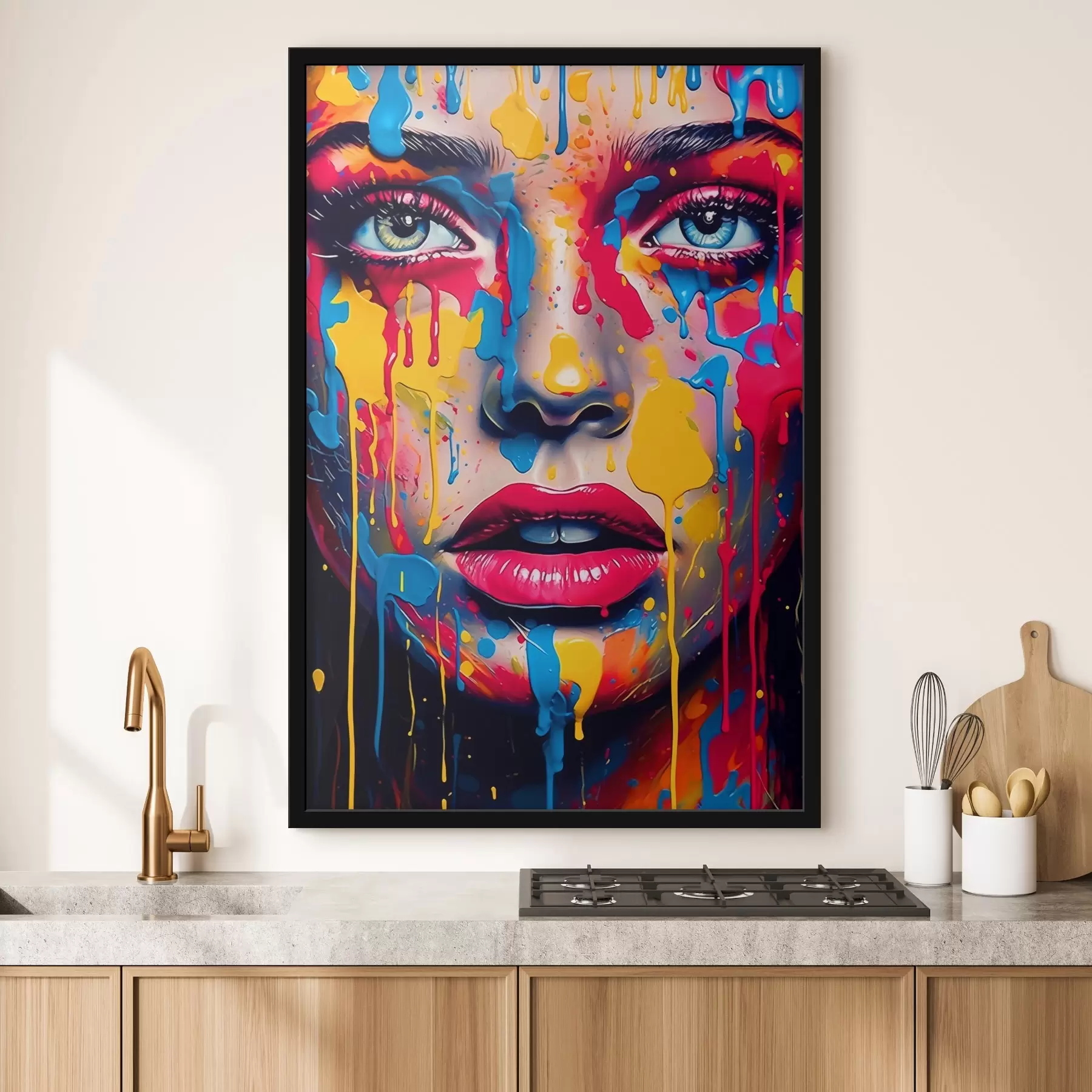 Fototapeta Twarz w farbie f44104