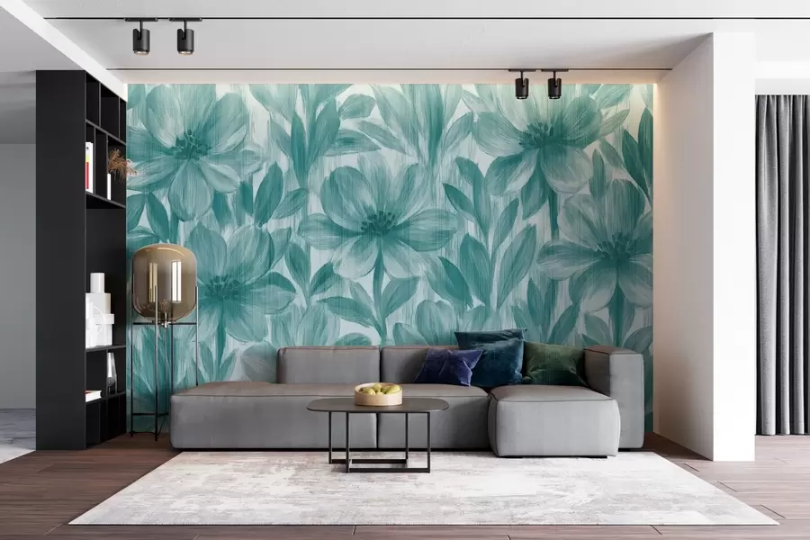 Fototapeta Stylowe kwiaty akwarelowe w03821v2