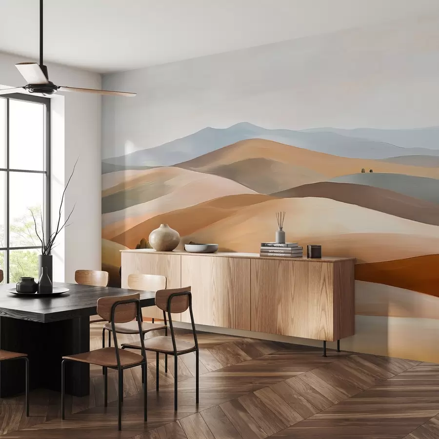 Fototapeta Krajobrazy z drzewami, Toskania, naturalne kolory, styl olejny w03880