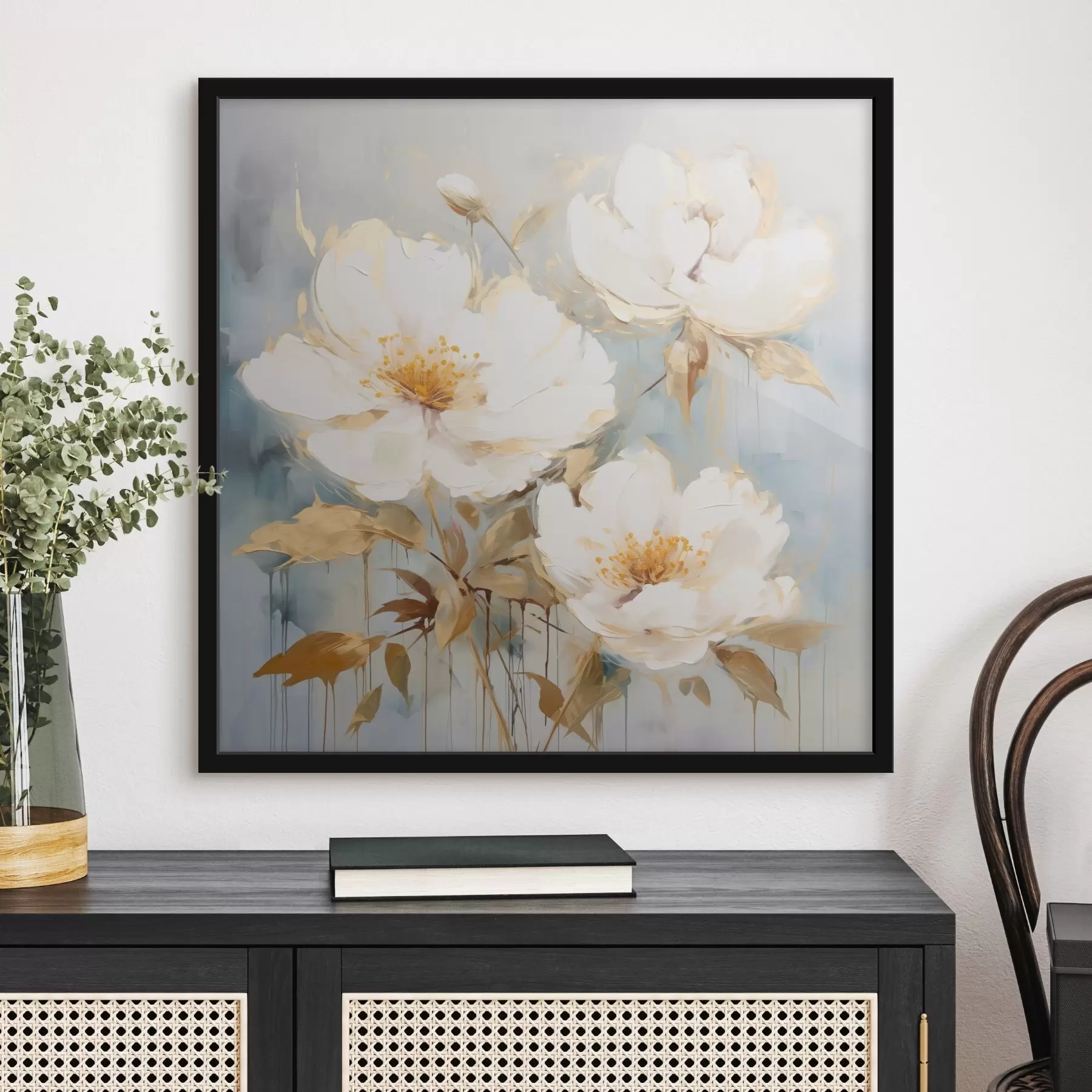 Fototapeta Ciepłe polne kwiaty na miękkim tle f44047