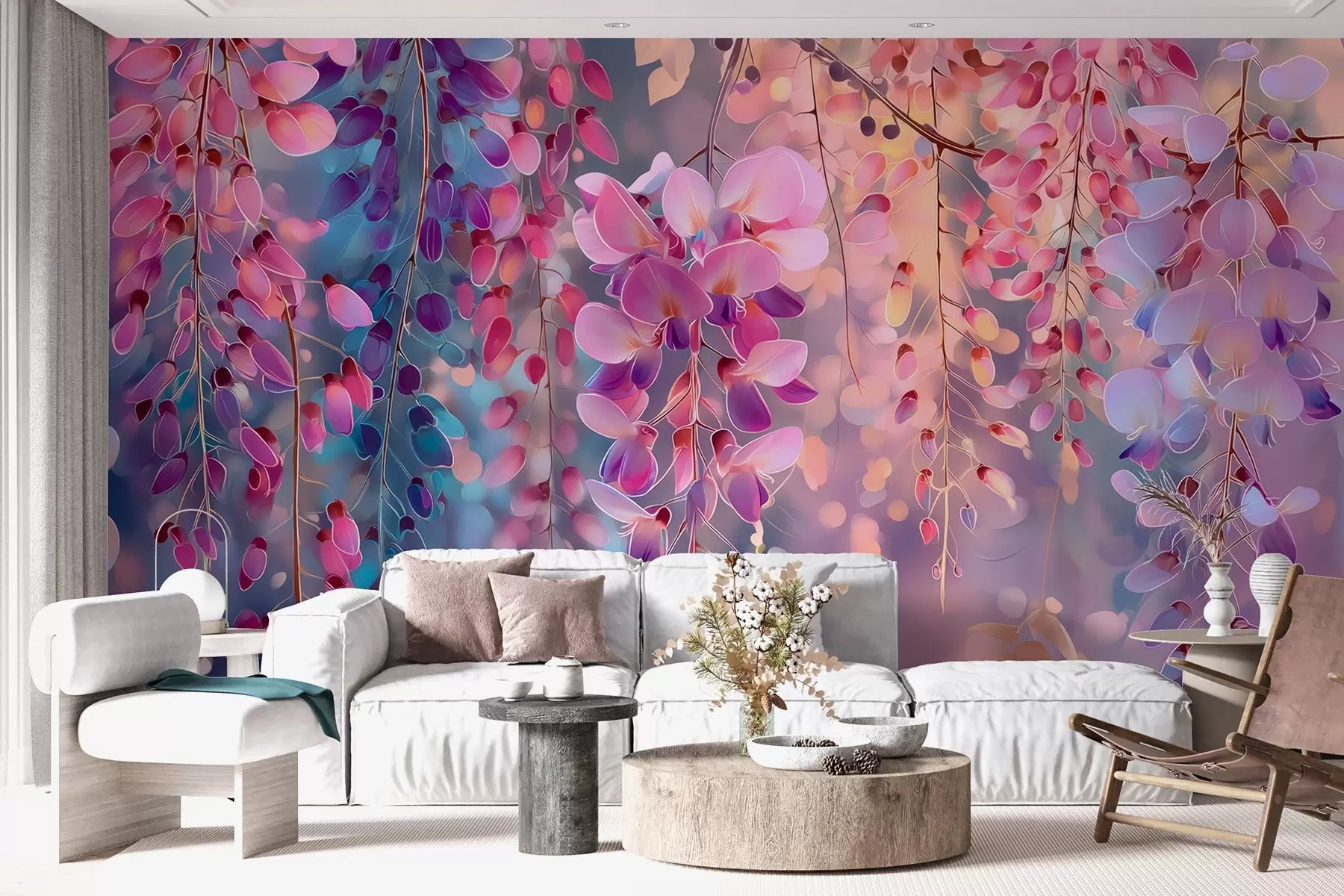 Fototapeta Kolorowy liliowy w stylu akwareli w09103