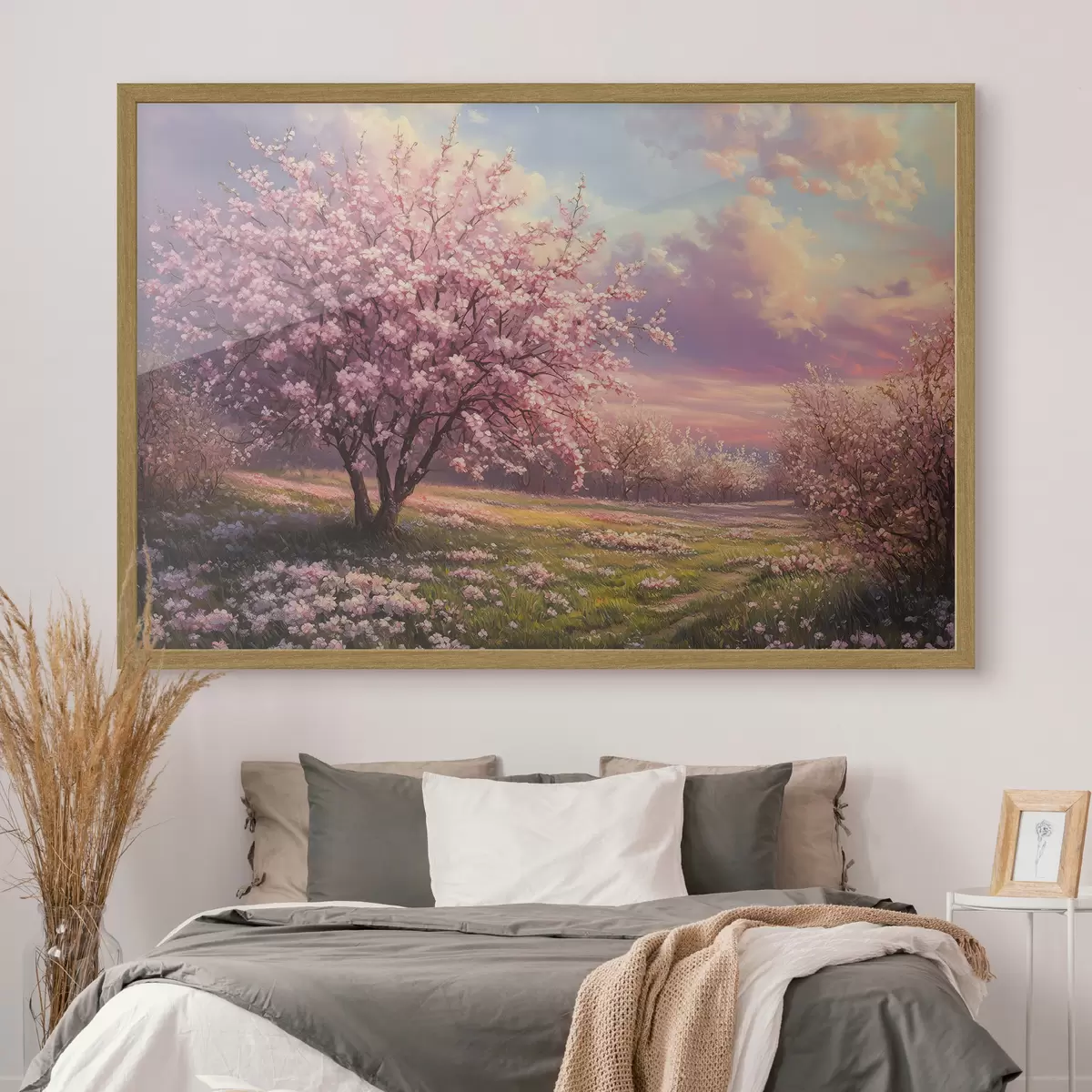 Plakat Kwitnące różowe drzewa f44324