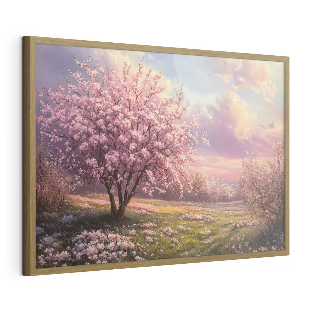 Plakat Kwitnące różowe drzewa f44324
