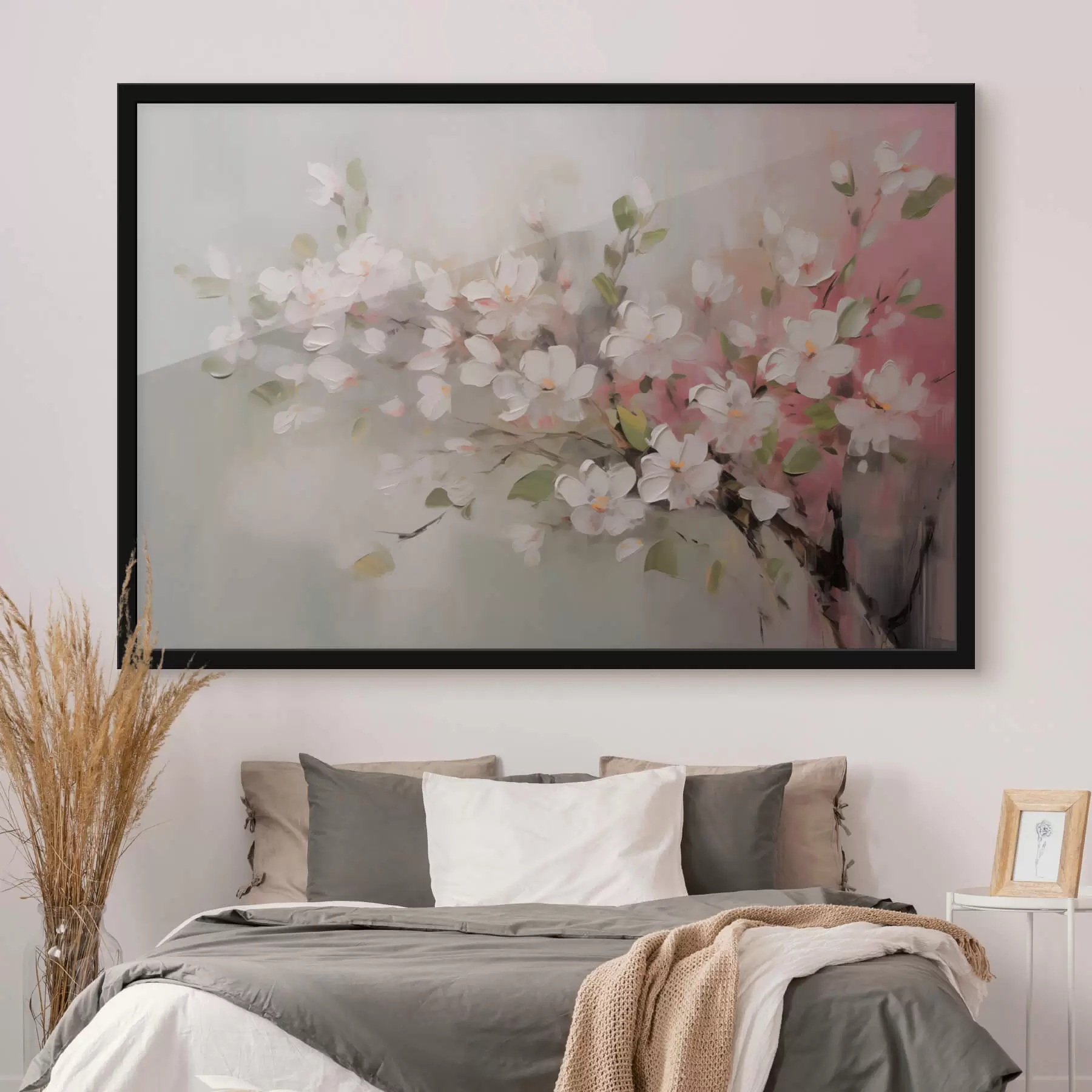 Fototapeta Abstrakcyjna gałąź z delikatnymi kwiatami f44366