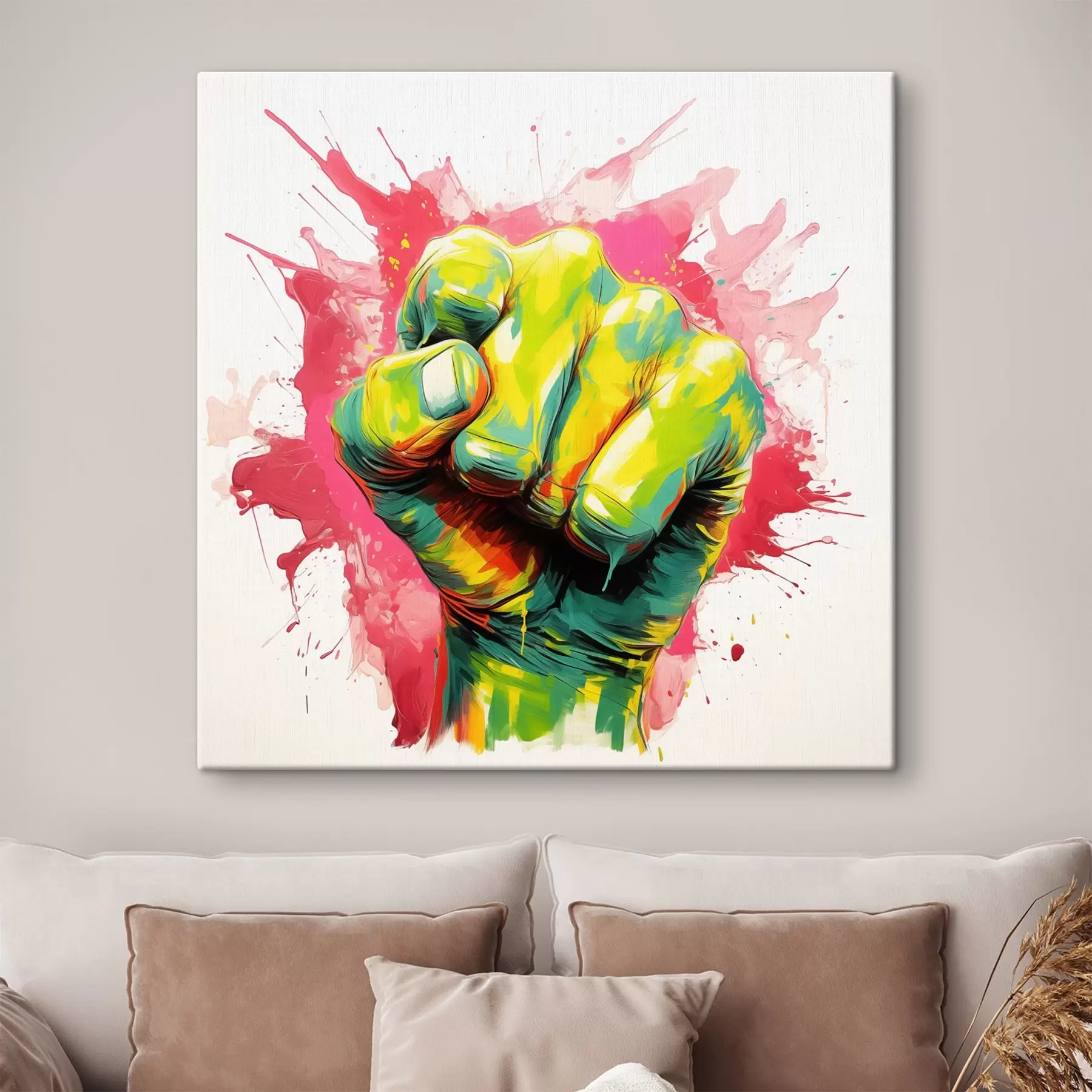 Obraz Pięść nasycona kolorem s44355