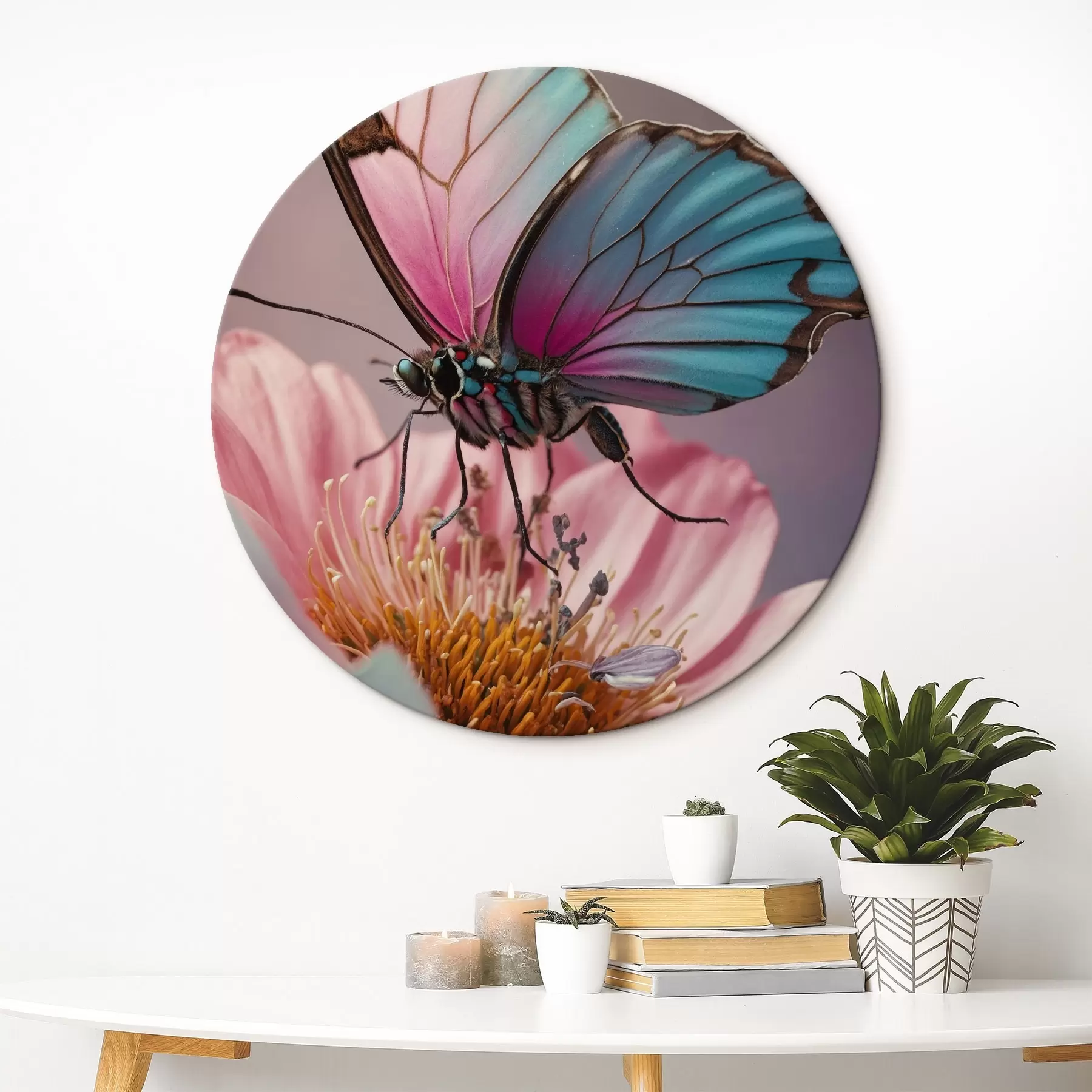 Obraz Motyl siedzi na kwiatku r44470