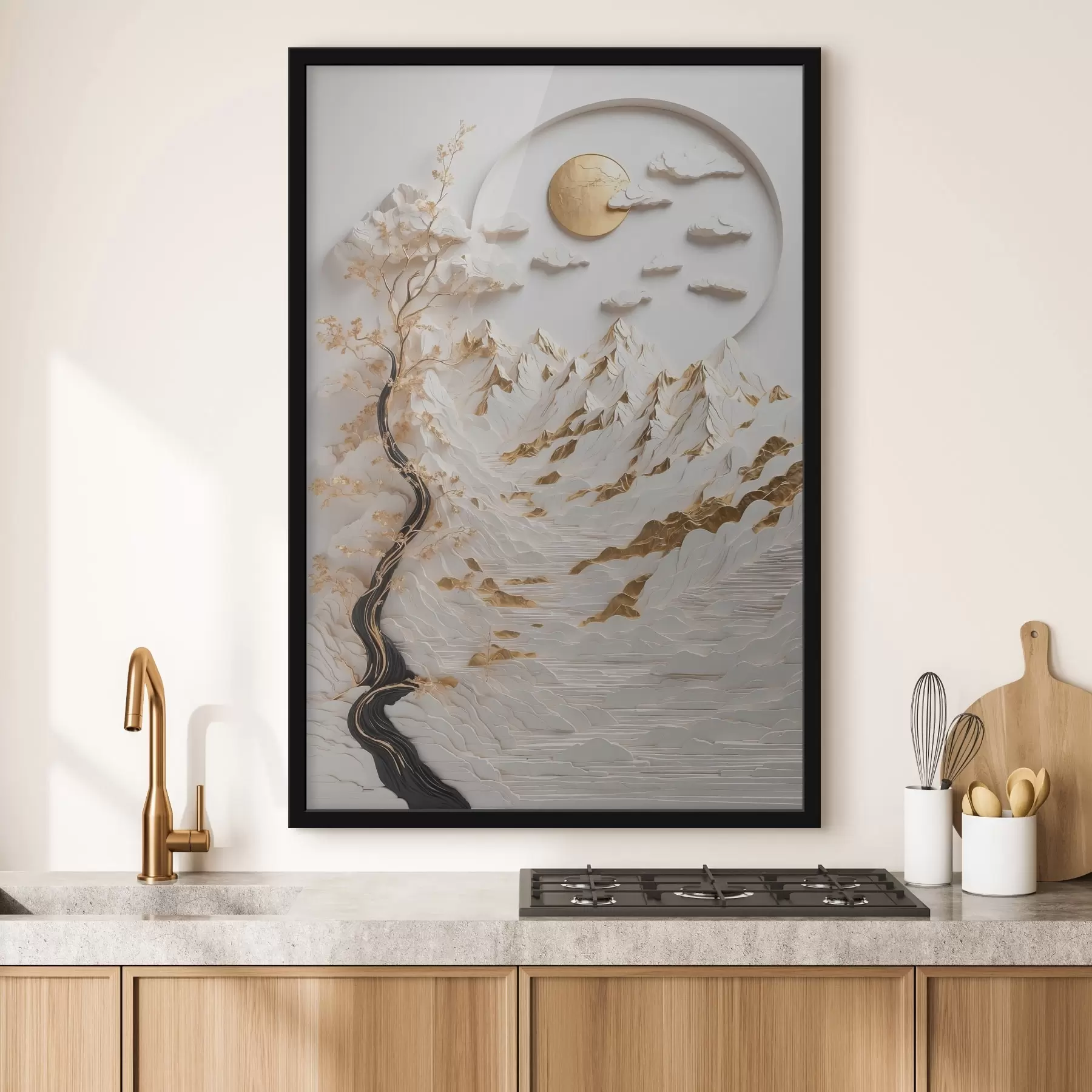 Fototapeta Abstrakcyjne góry i słońce f44428