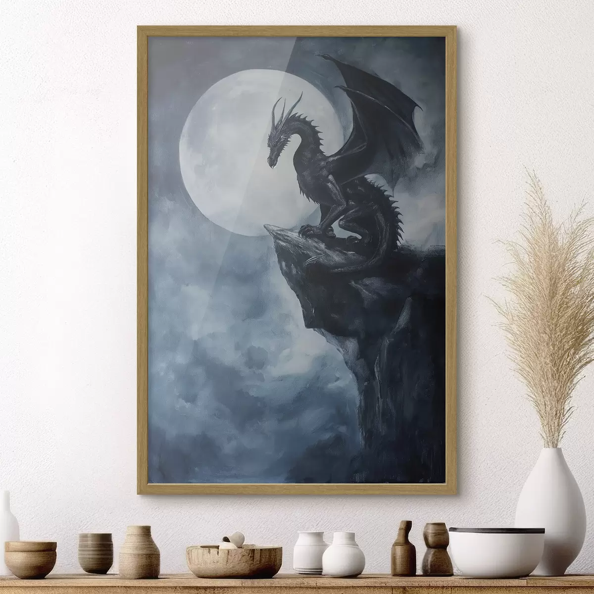 Plakat Smok i Księżyc f44530