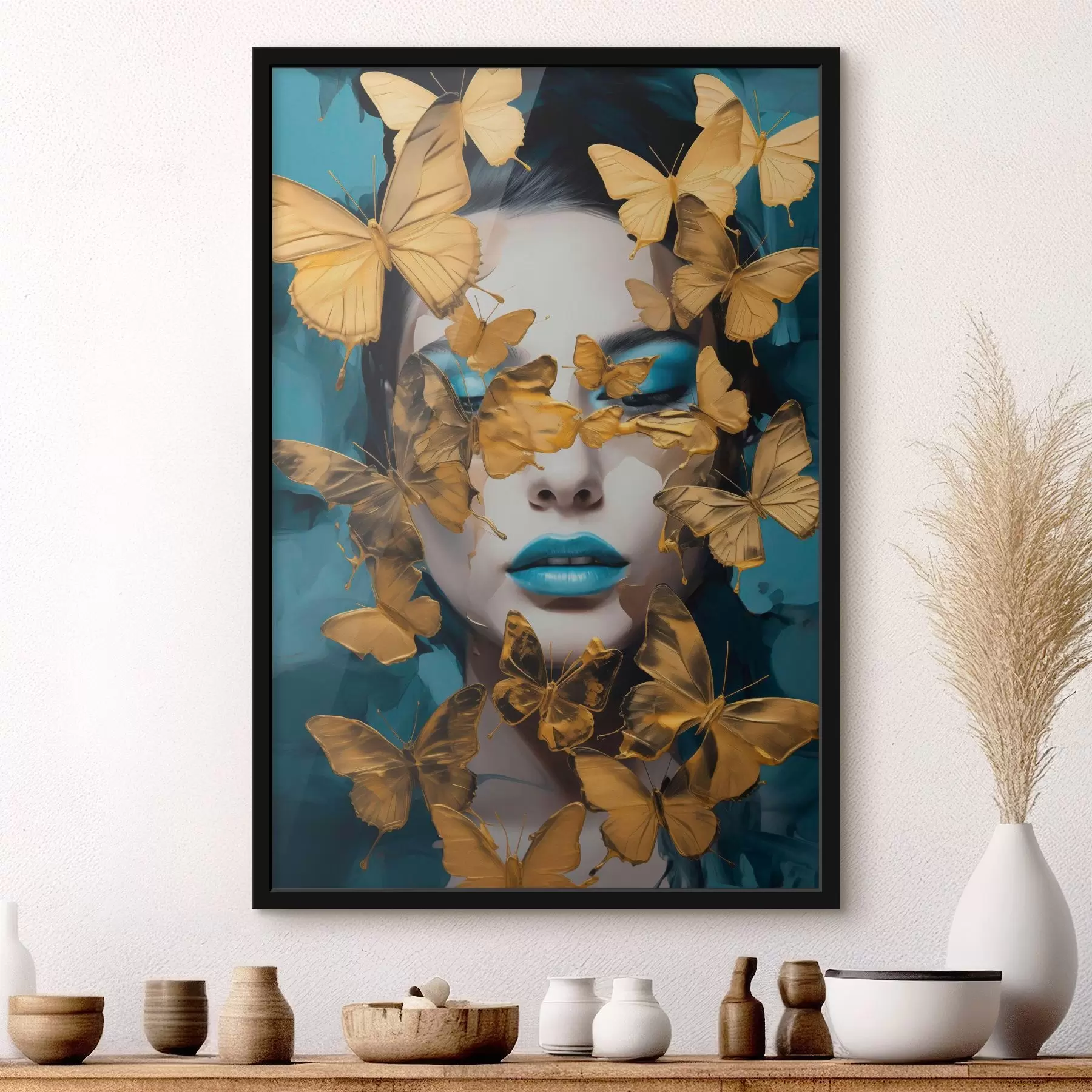 Fototapeta Portret dziewczynki z motylami f44583