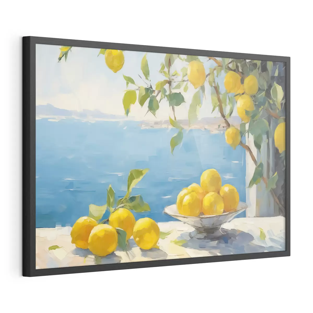 Plakat Cytryny na tle morza f44649