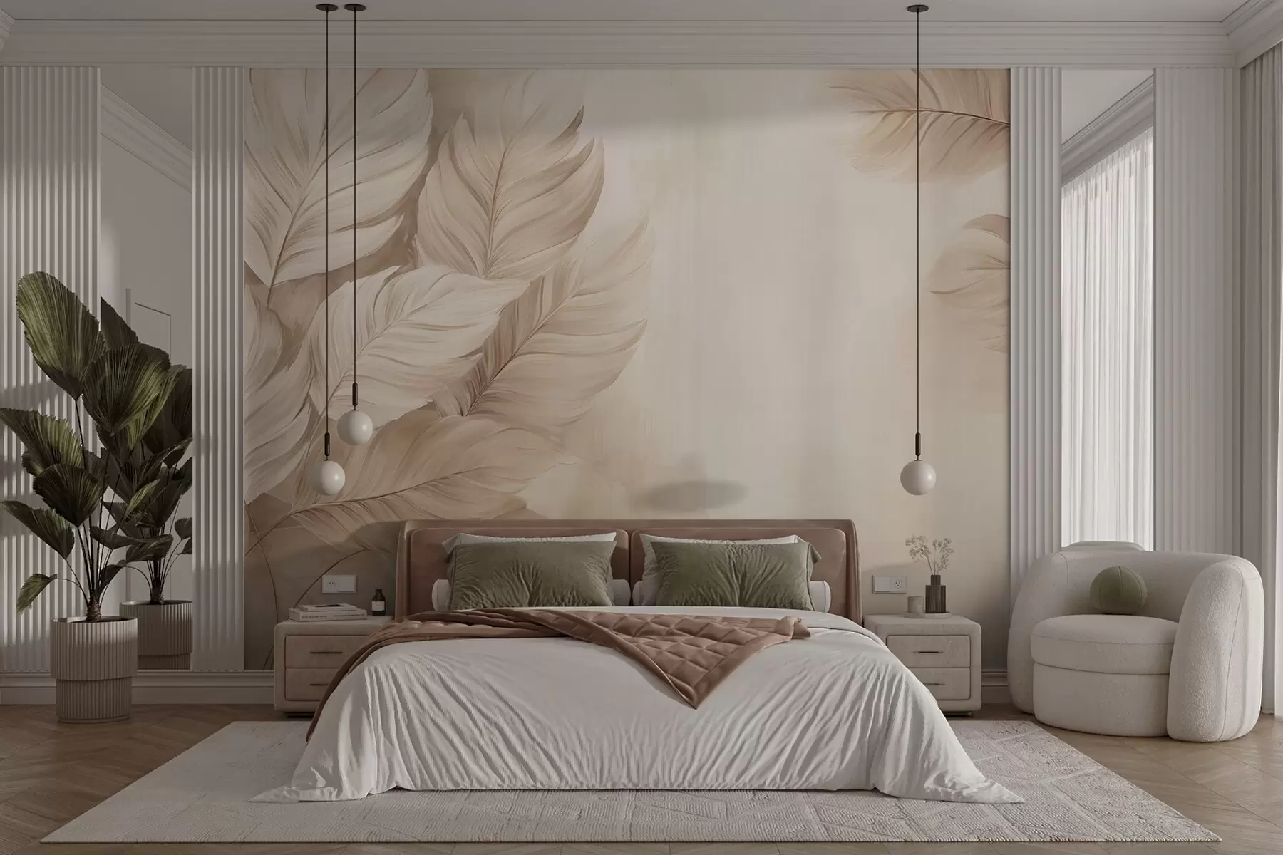 Fototapeta Pastelowe liście w09175v2