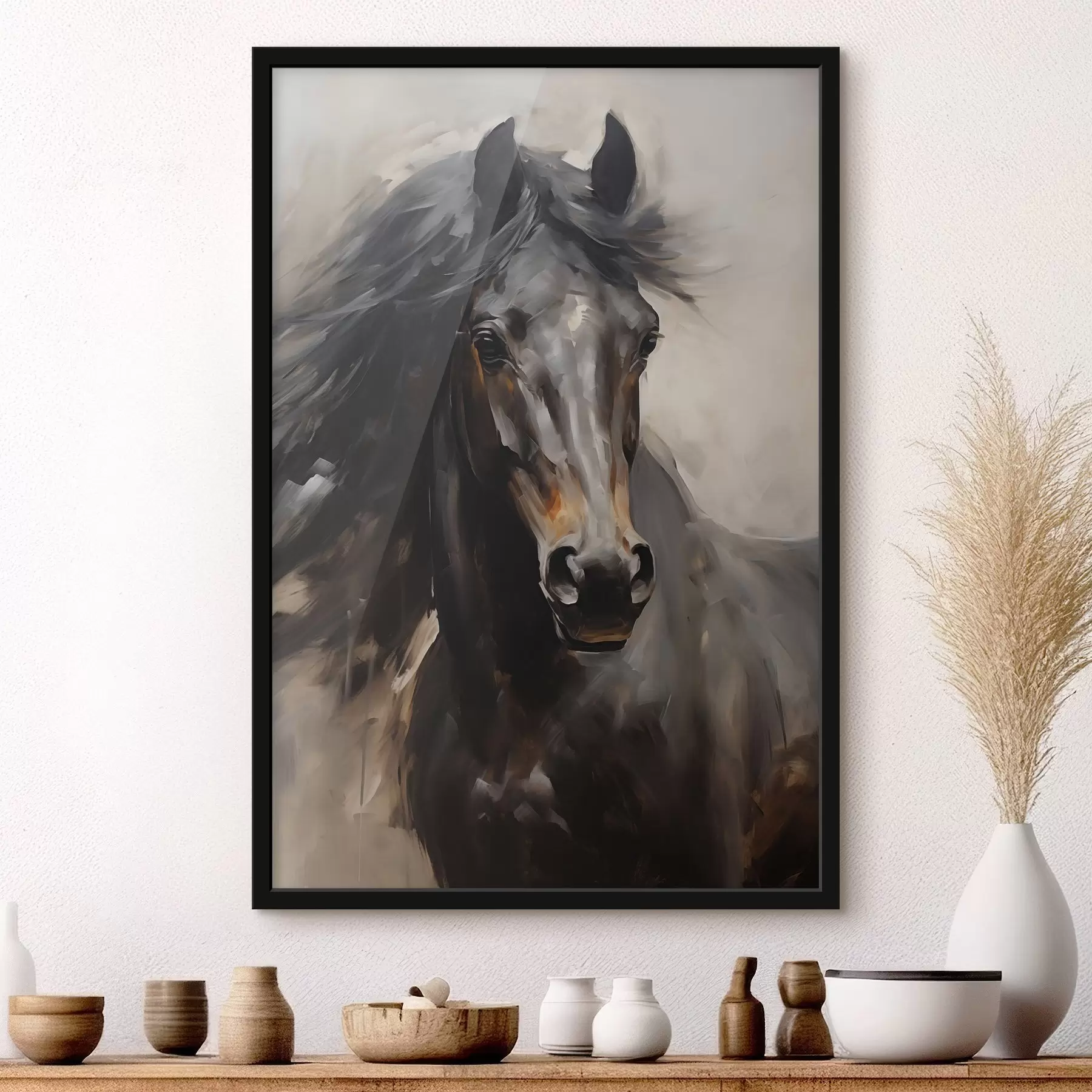 Fototapeta Czarny koń f44662