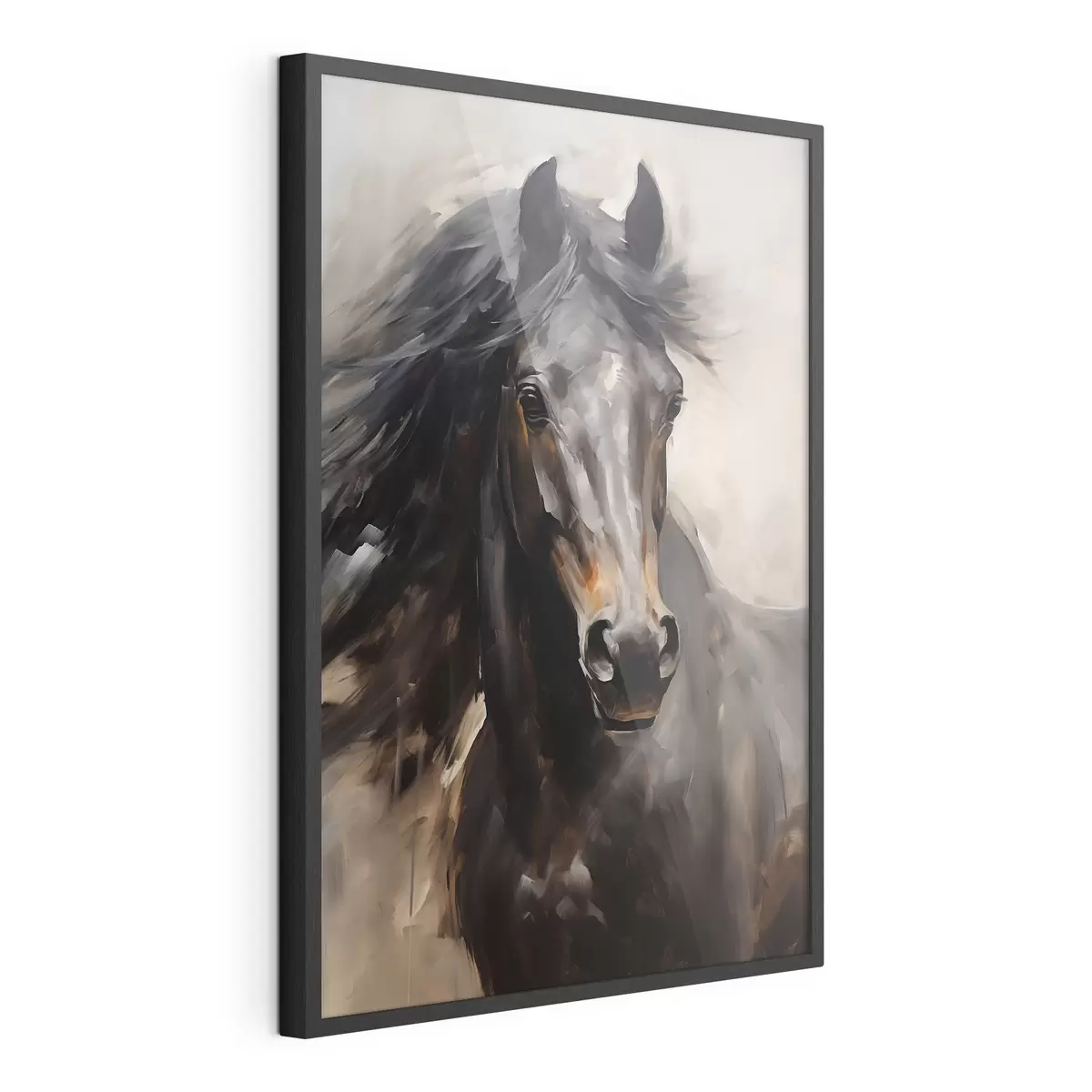 Plakat Czarny koń f44662
