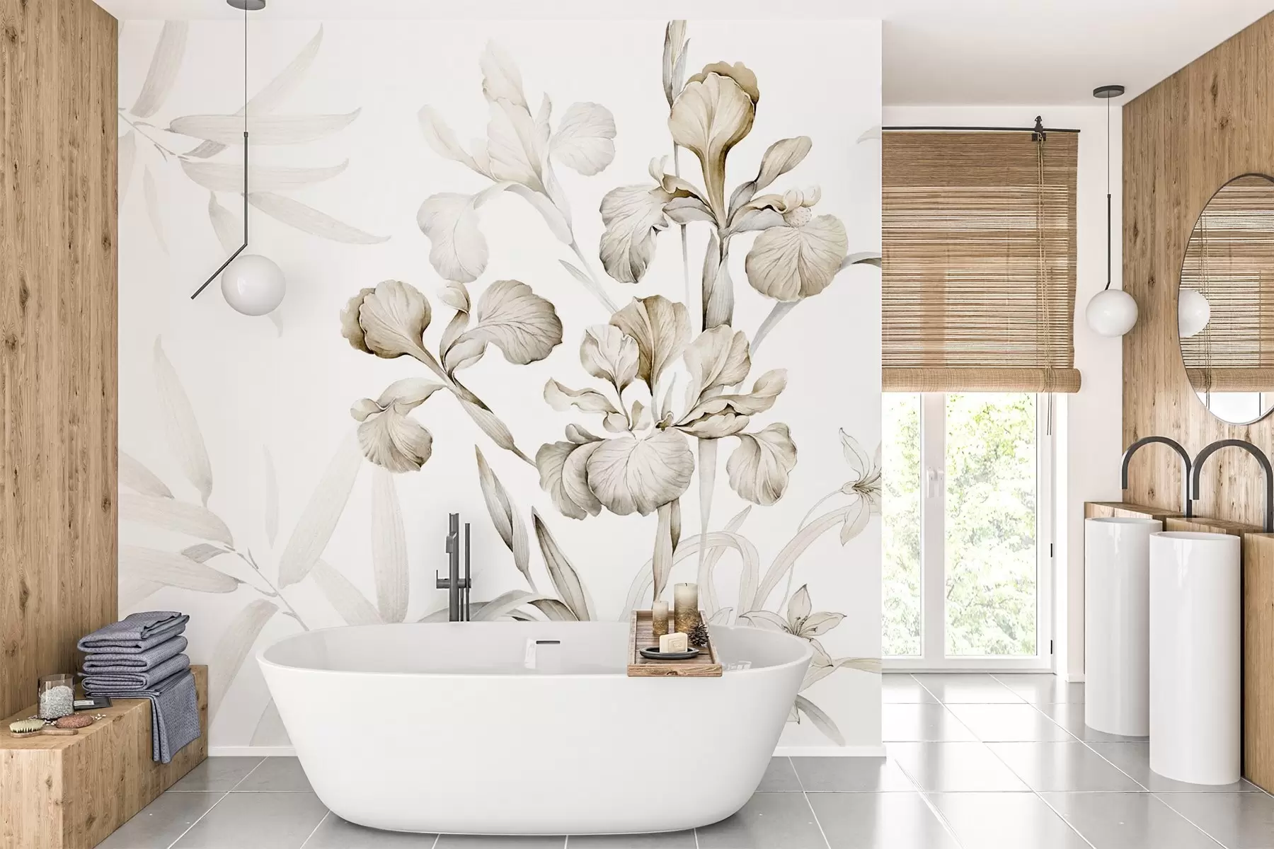 Fototapeta Irysy, odcienie beżu w03955v2