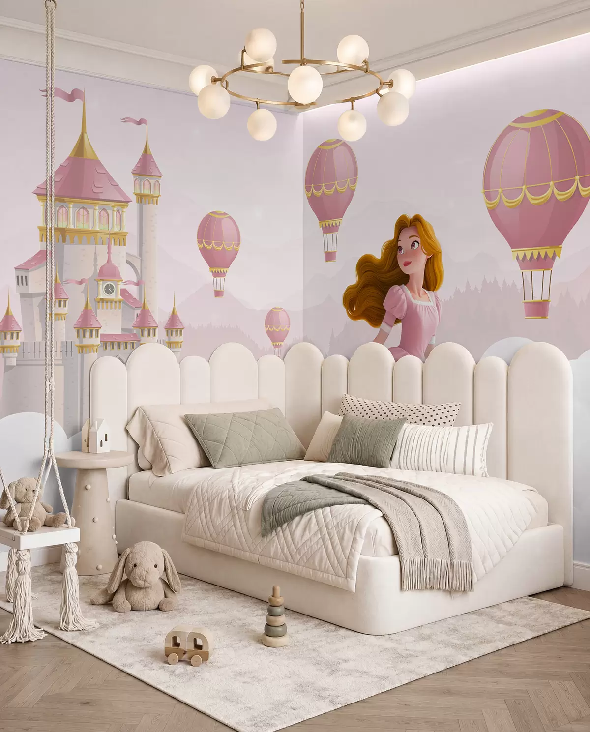 Fototapeta Balony nad zamkiem w04015v1