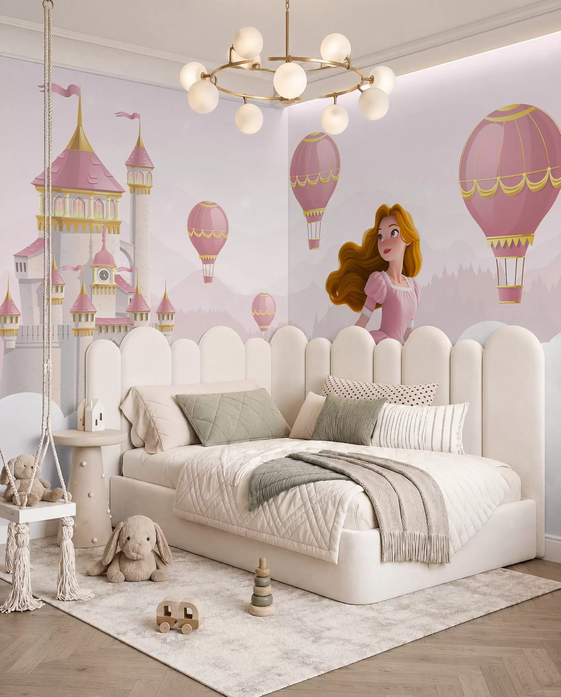 Fototapeta Balony nad zamkiem w04015v1