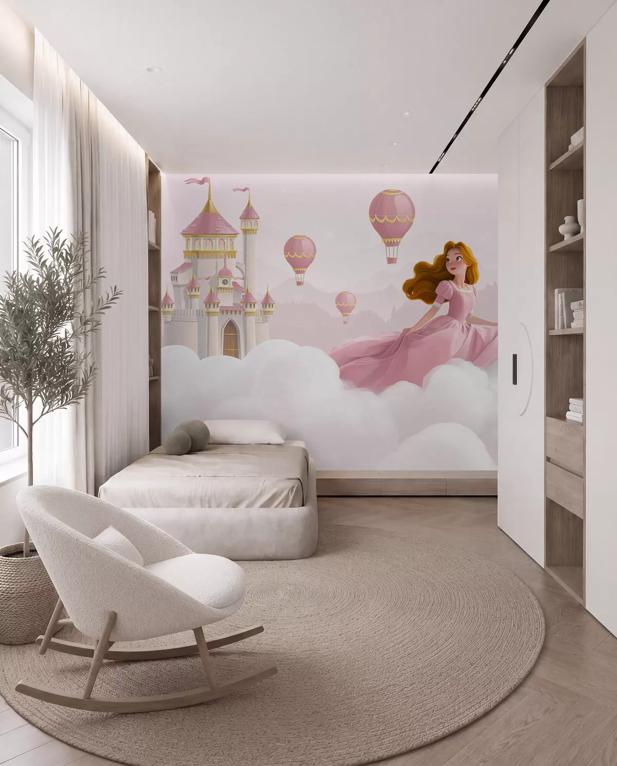 Fototapeta Balony nad zamkiem w04015v1