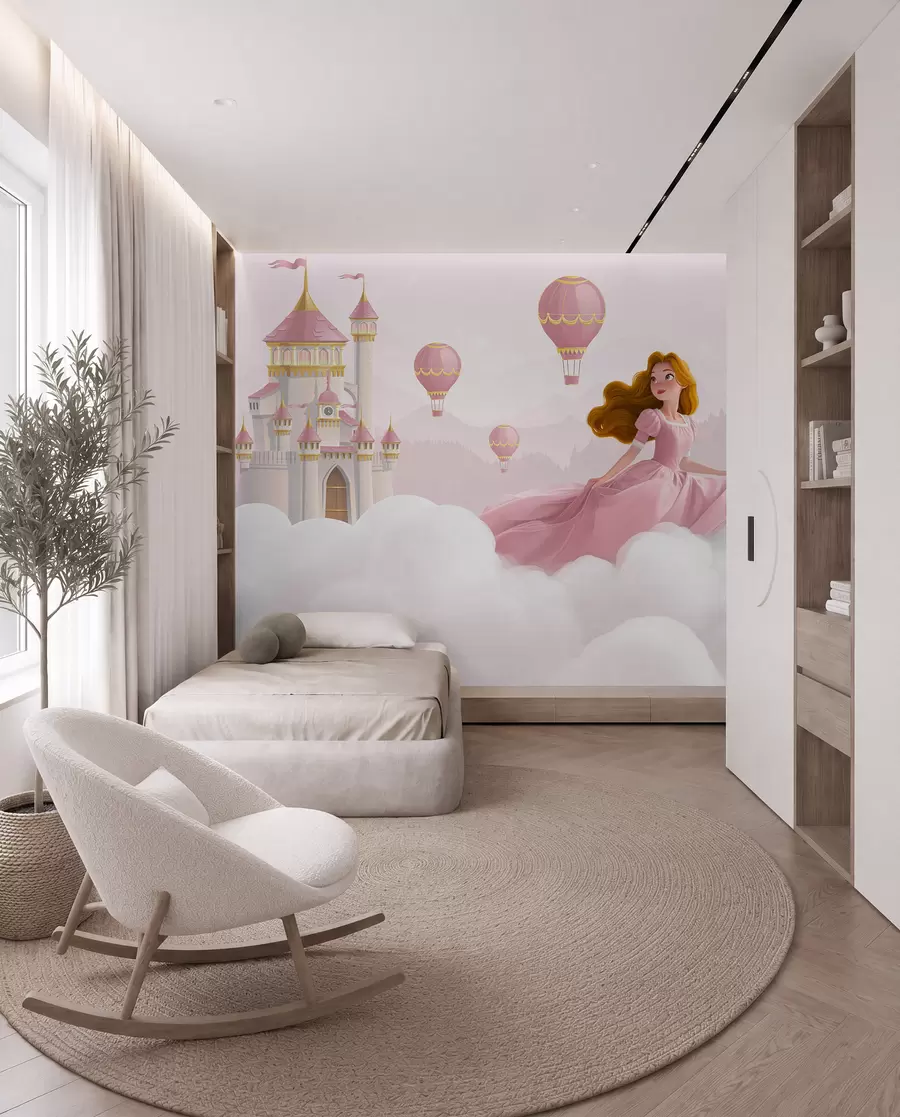 Fototapeta Balony nad zamkiem w04015v1