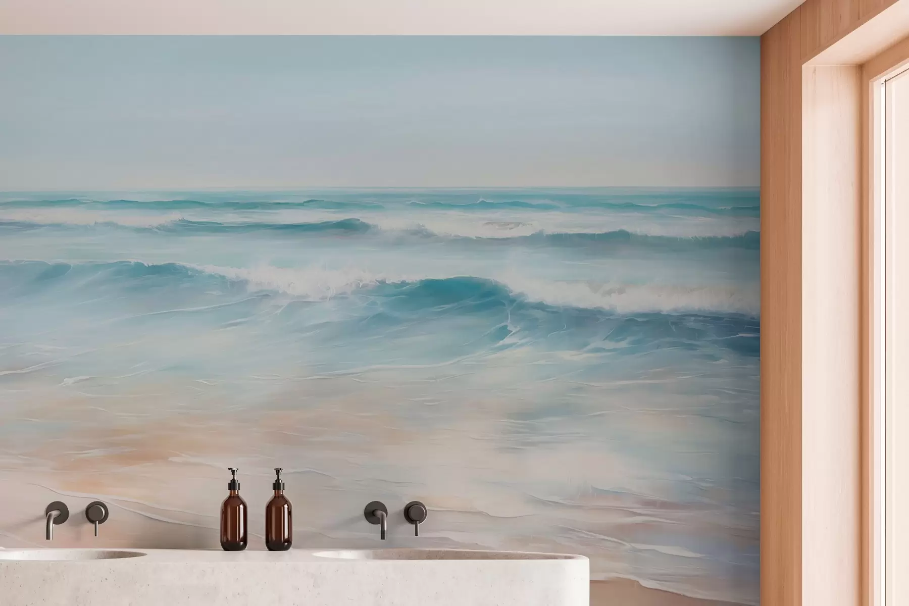 Fototapeta Obraz imitujący pejzaż morski w04103