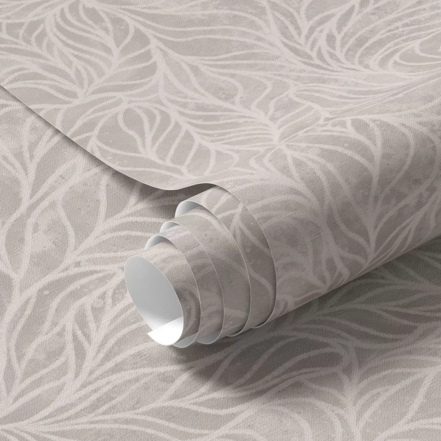 Fototapeta Beżowa abstrakcyjna tekstura z gładkimi liniami liści a00179